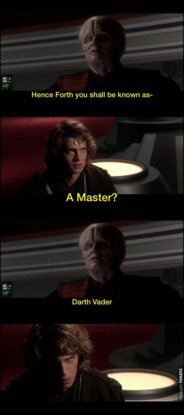 In the end it wasn't Mace Windu who denied Anakin the rank of the