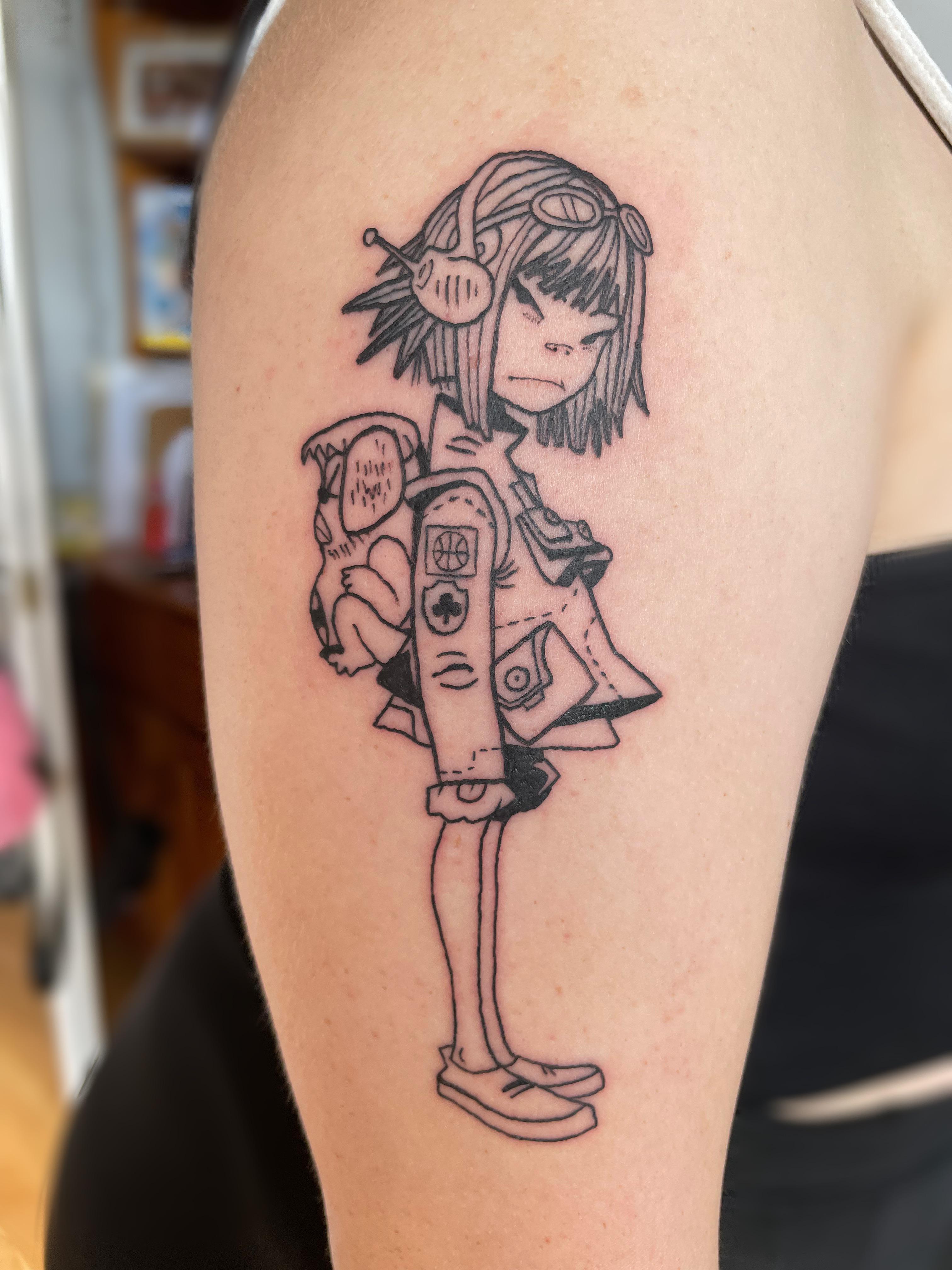 Gorillaz Noodle Tattoo
