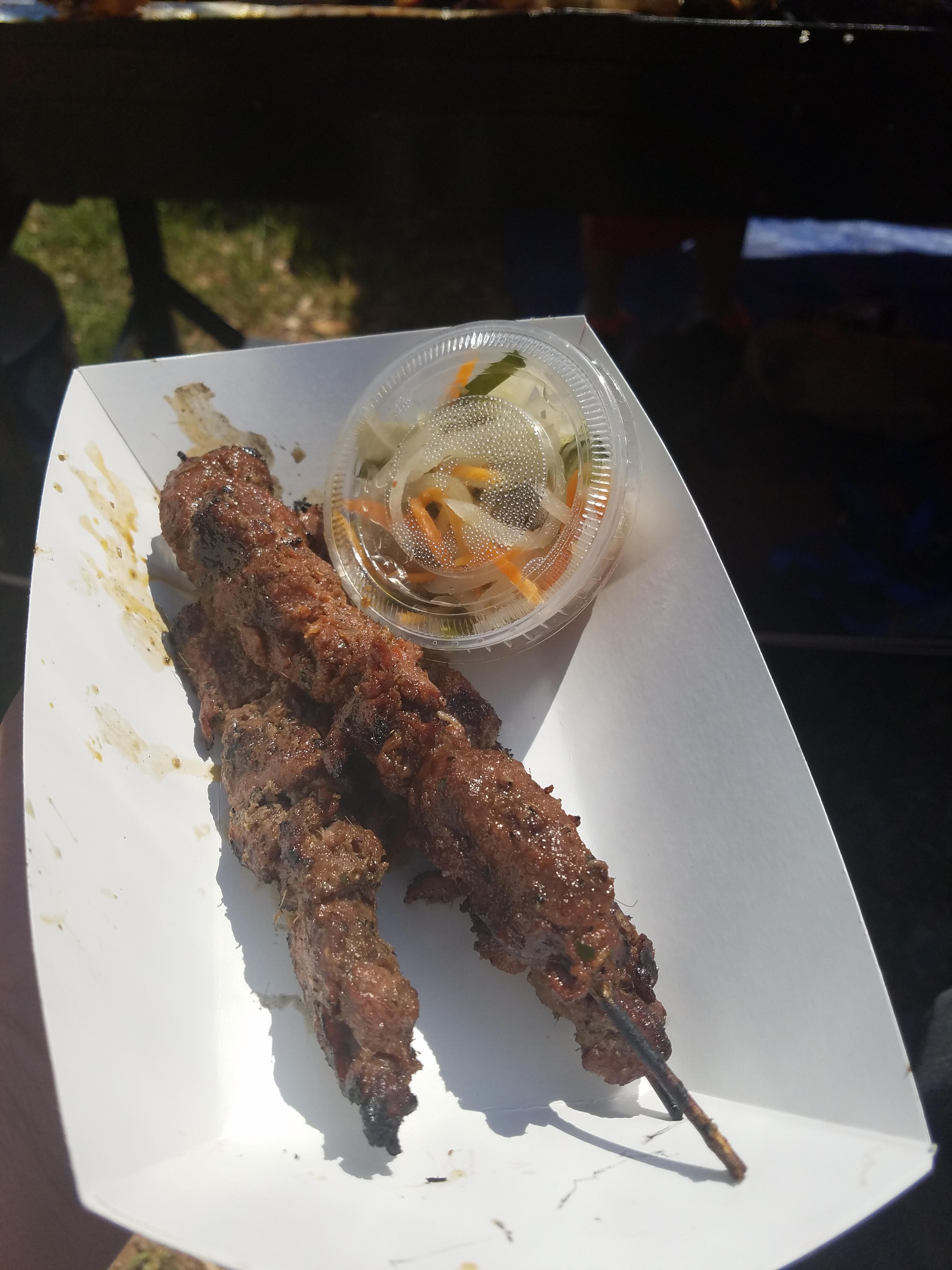 [I ate] khmer styled grilled beef sticks with pickled radishes and