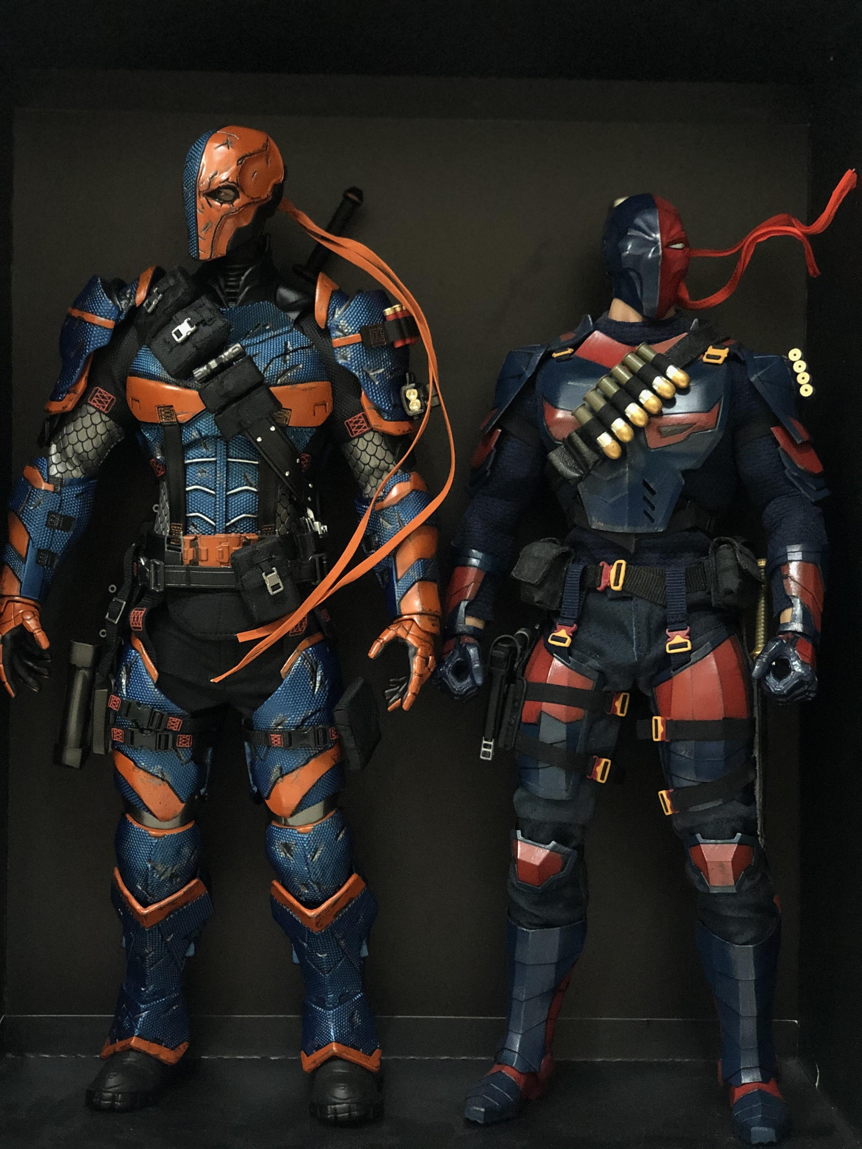 Hot toys v art figures Deathstroke r/batman