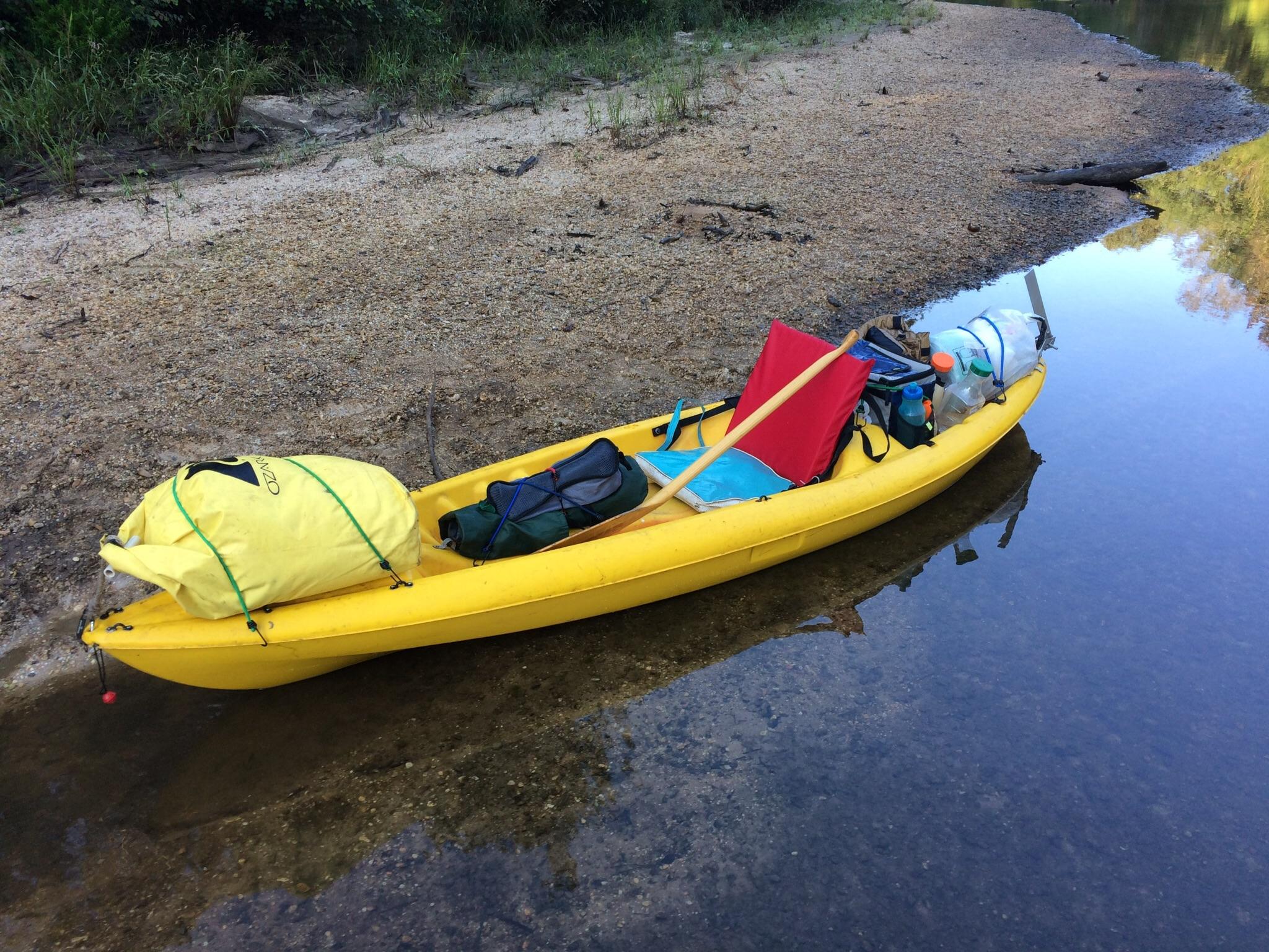 Set up for solo paddle/camp on Black Creek, MS r/Kayaking