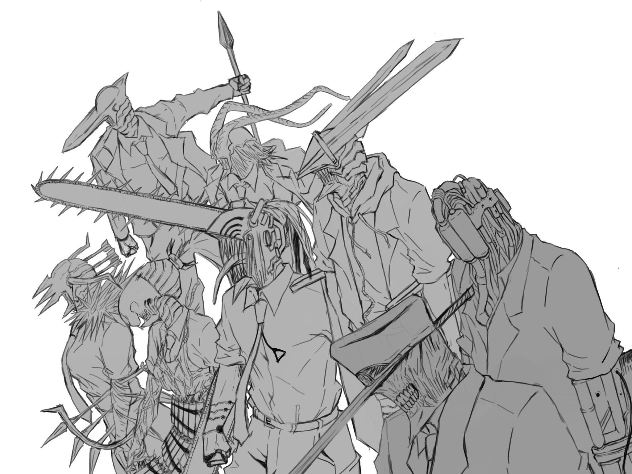 Imagine this team go up against the 4 Horseman in CSM 2 r/ChainsawMan