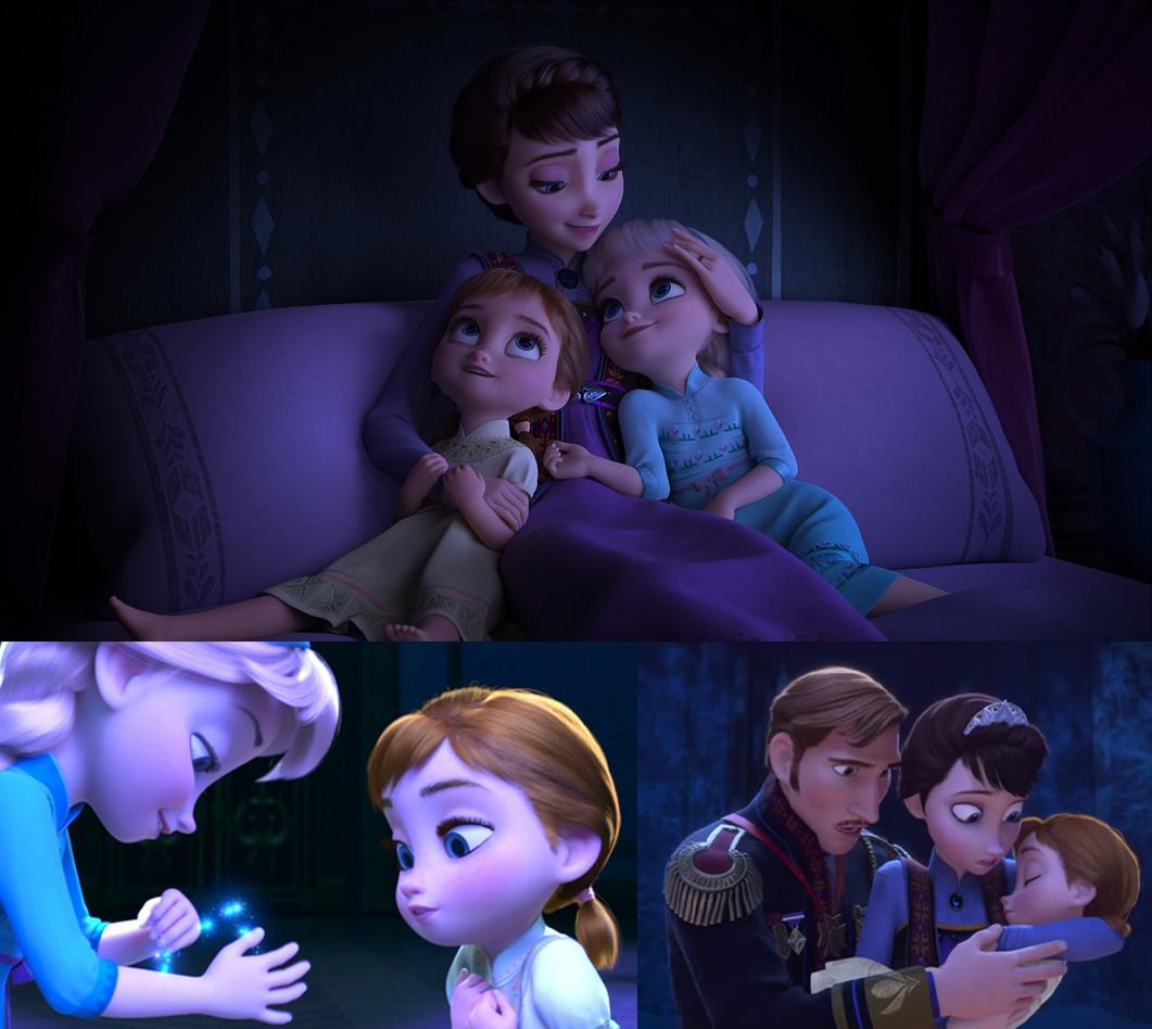 The opening scene of Frozen 2 (2019) takes place in the same night as