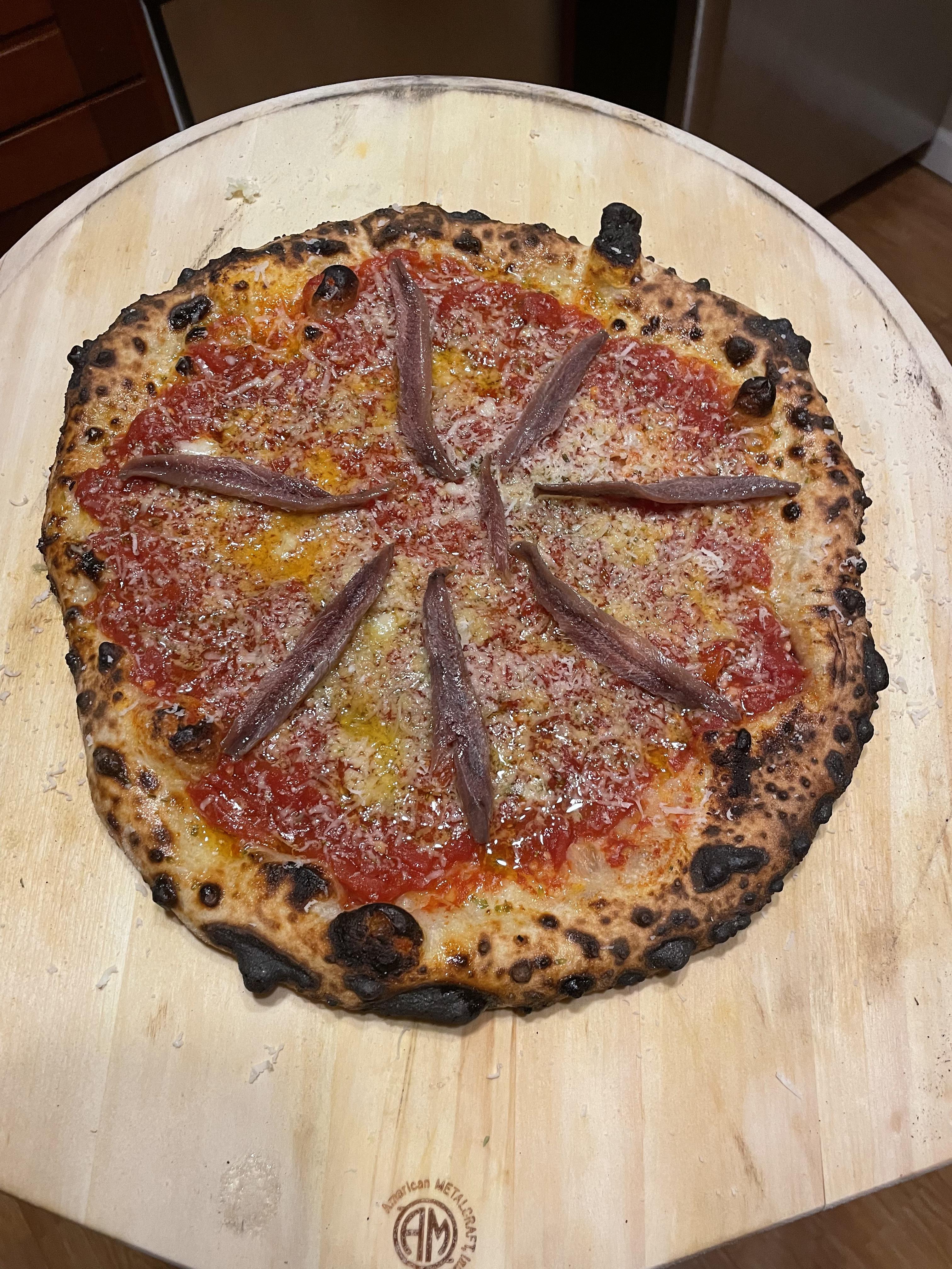 Anchovy Marinara Beddia Recipe + Robertas Dough Mash Up r/Pizza
