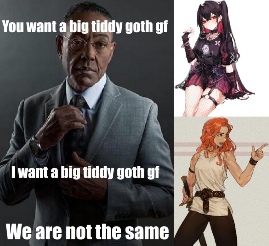 Big tiddy goth gf vs big tiddy goth gf : HistoryMemes