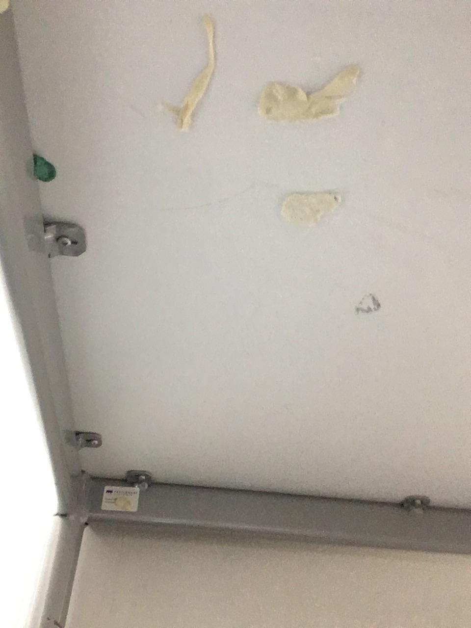 My school desk has like loads of chewing gum sticking to the top