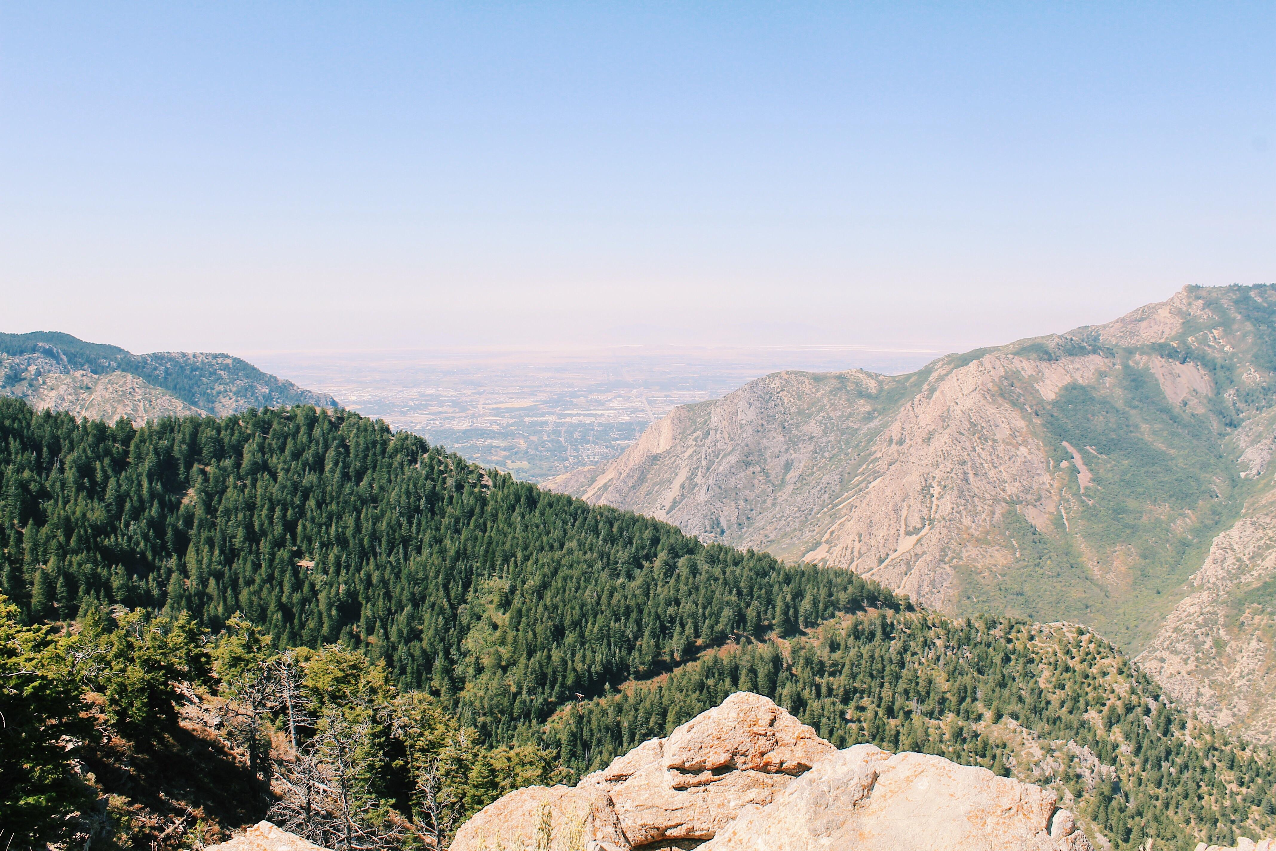 Hiking to the top of Sardine Peak next to Snowbasin Resort. Overlooking