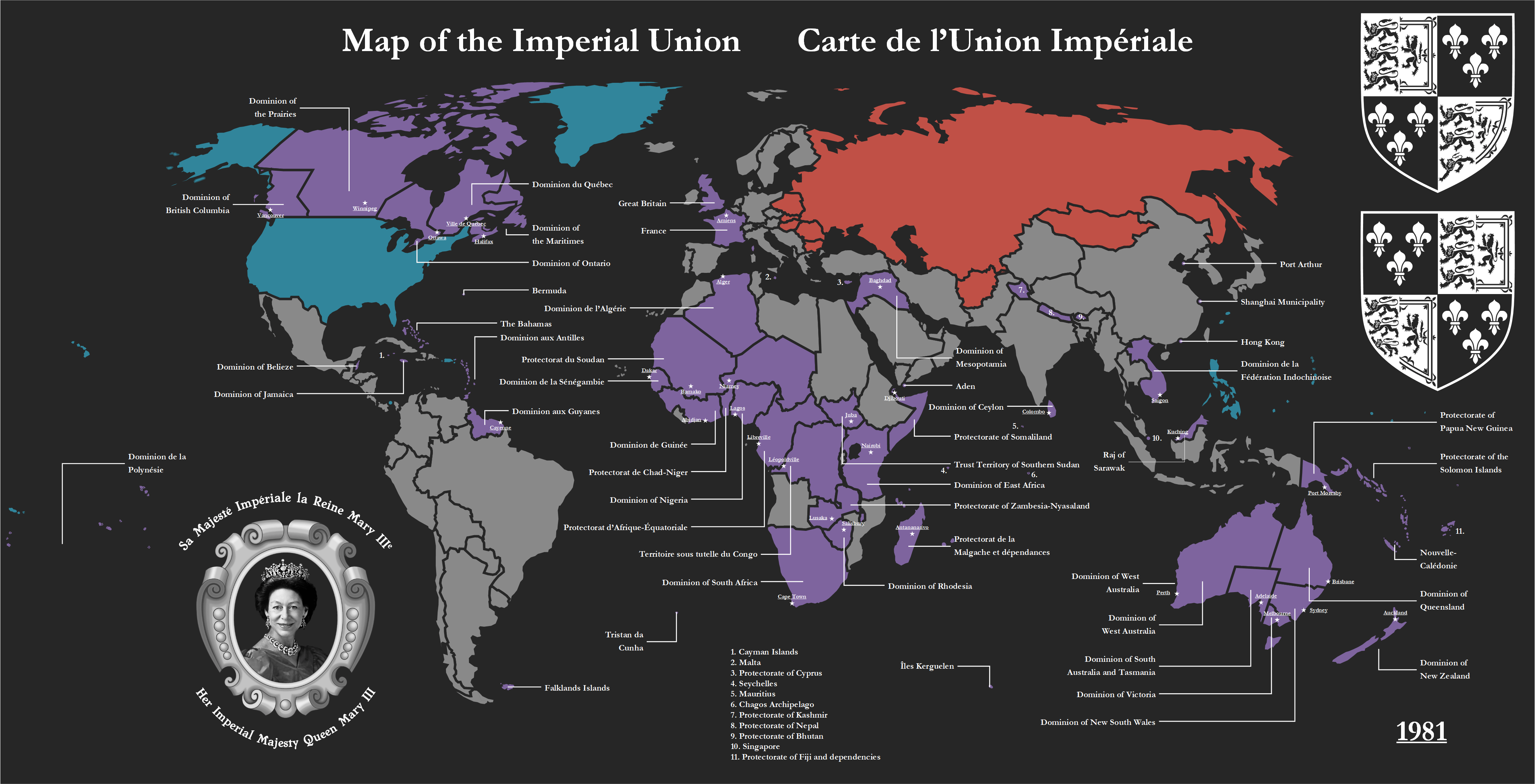 Map of the Imperial Union, 1981 lore in comments r/worldbuilding