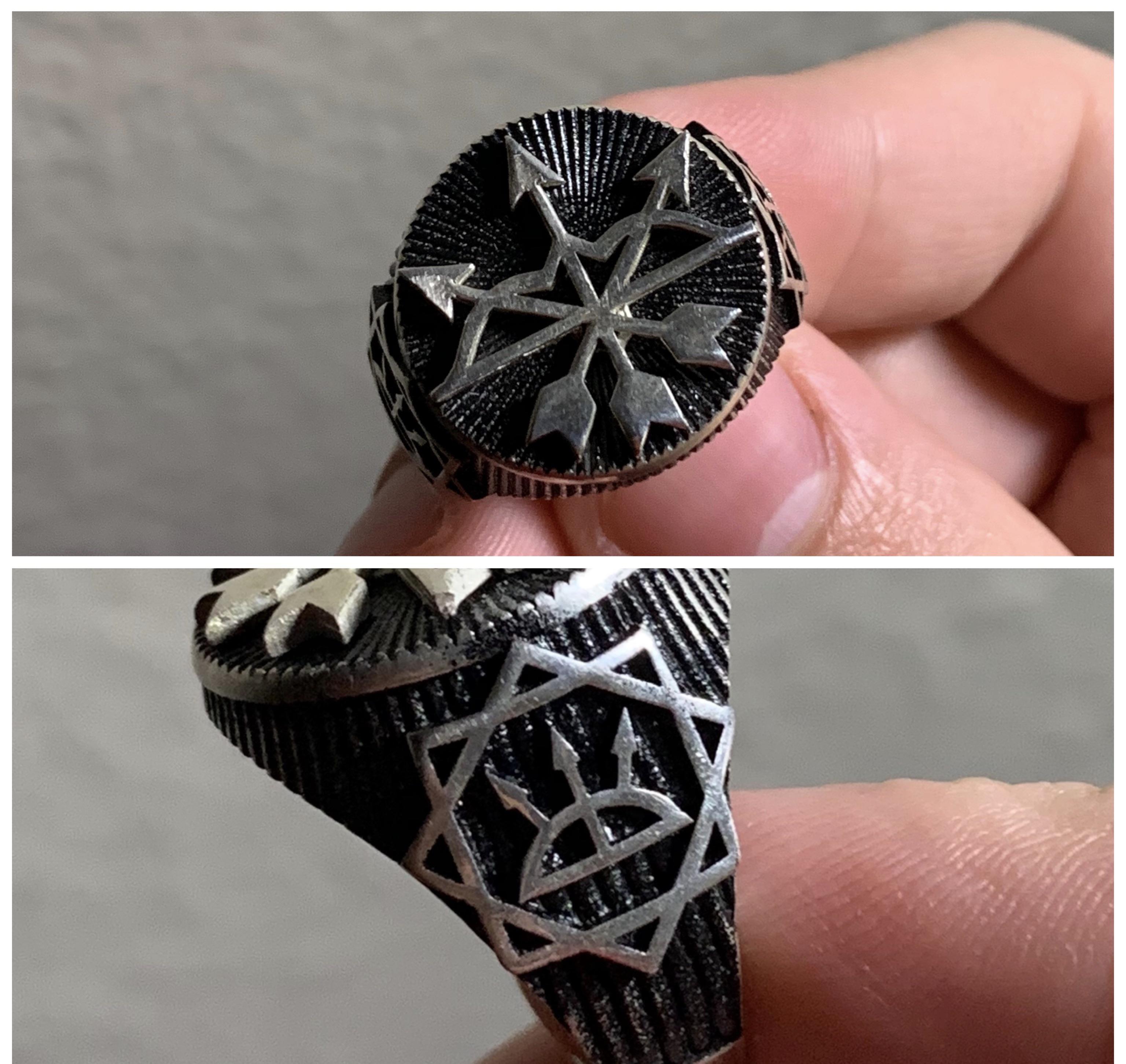 Turkish ring I received as a gift with two symbols, each of a bow and