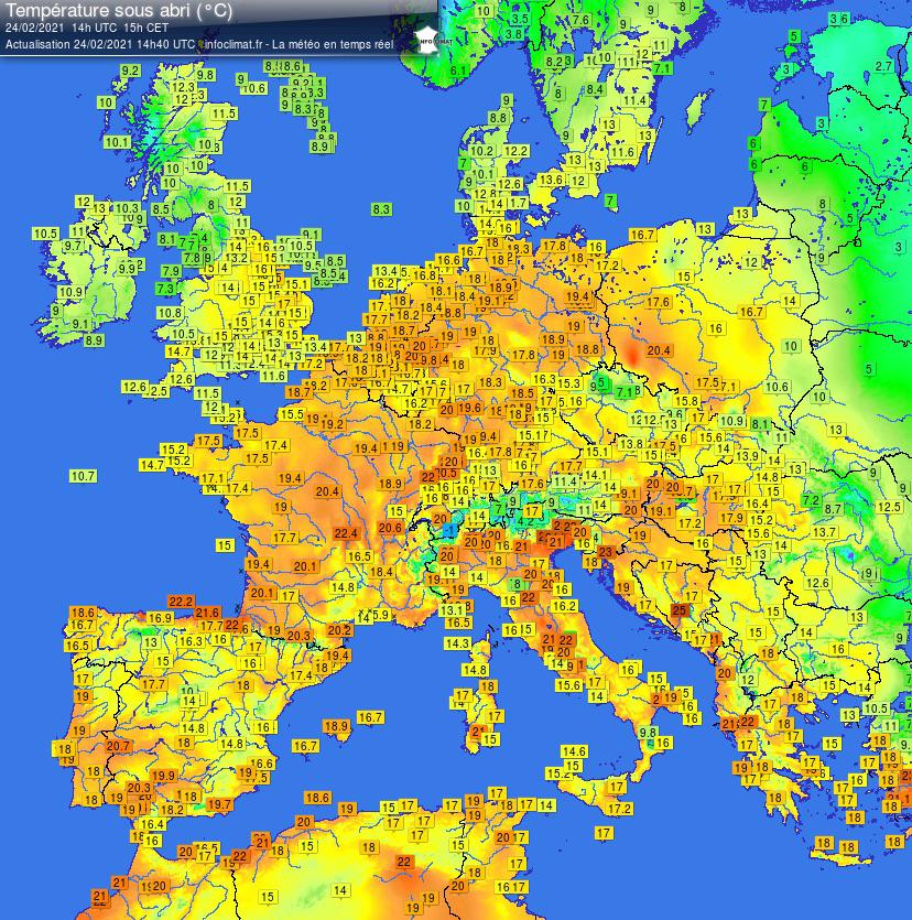 The temperatures right now in Europe are crazy europe