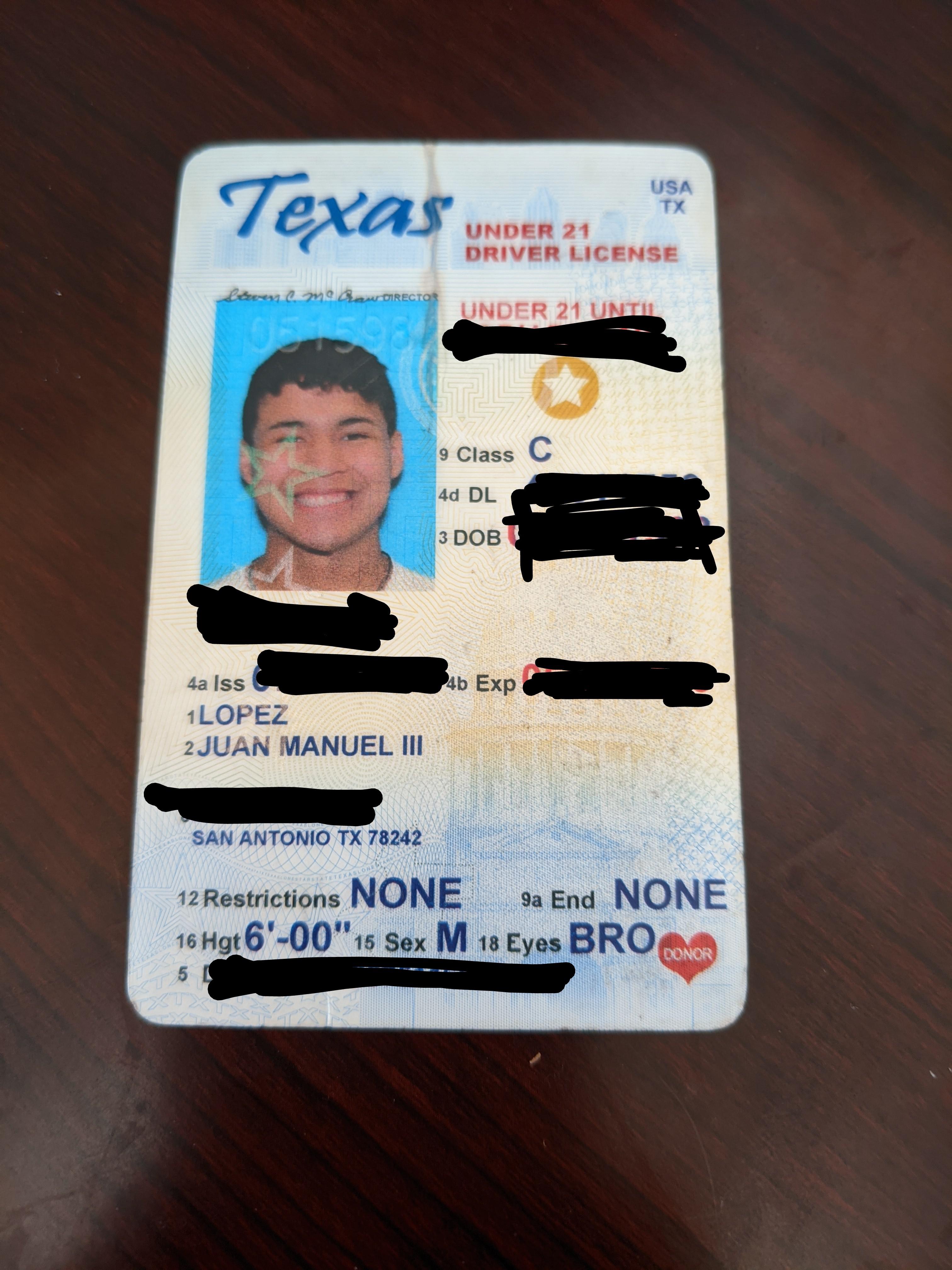 Lost license found near the square. r/sanmarcos
