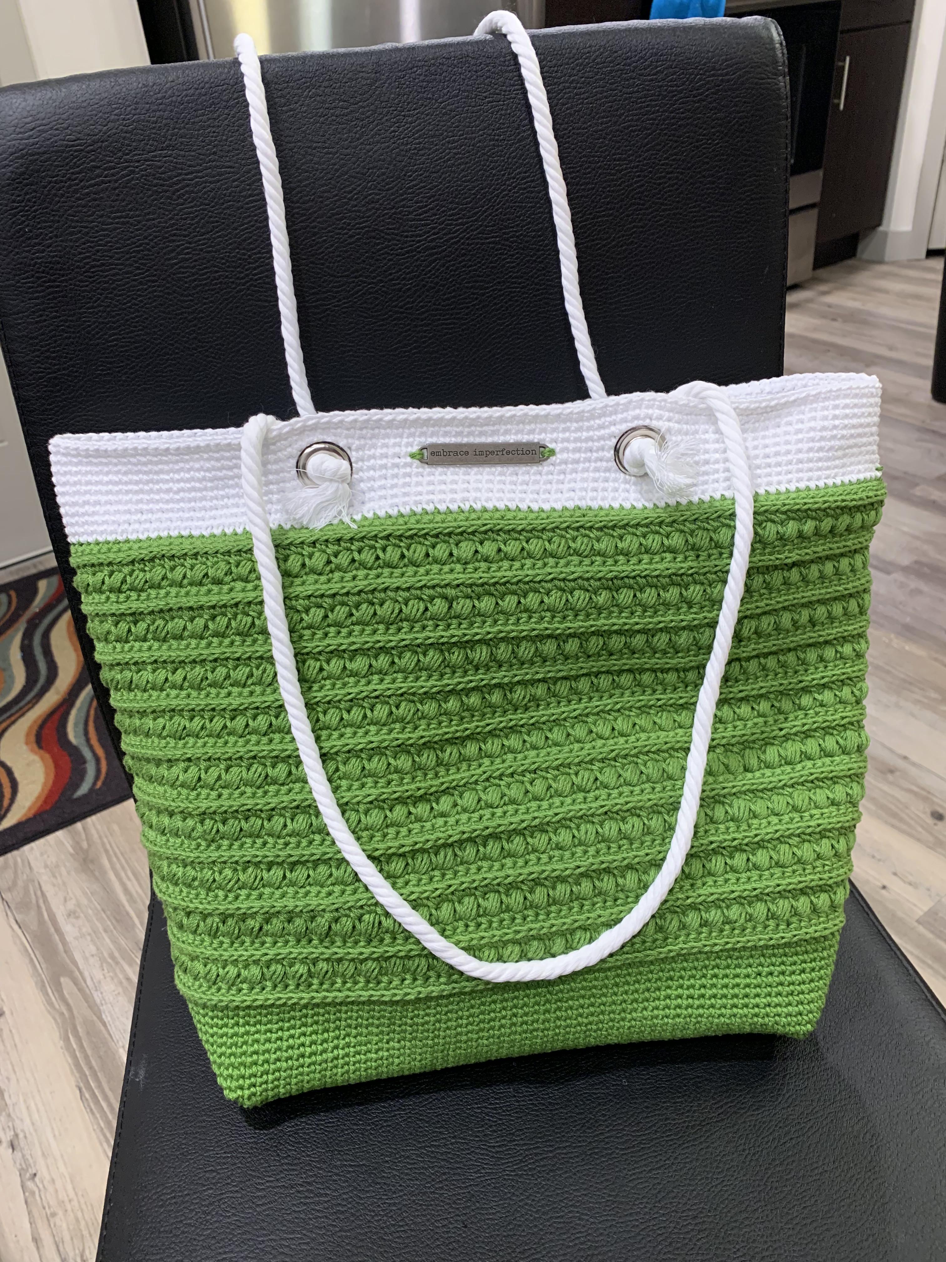Just finished this bag to carry my crocheting around with me. I kind of