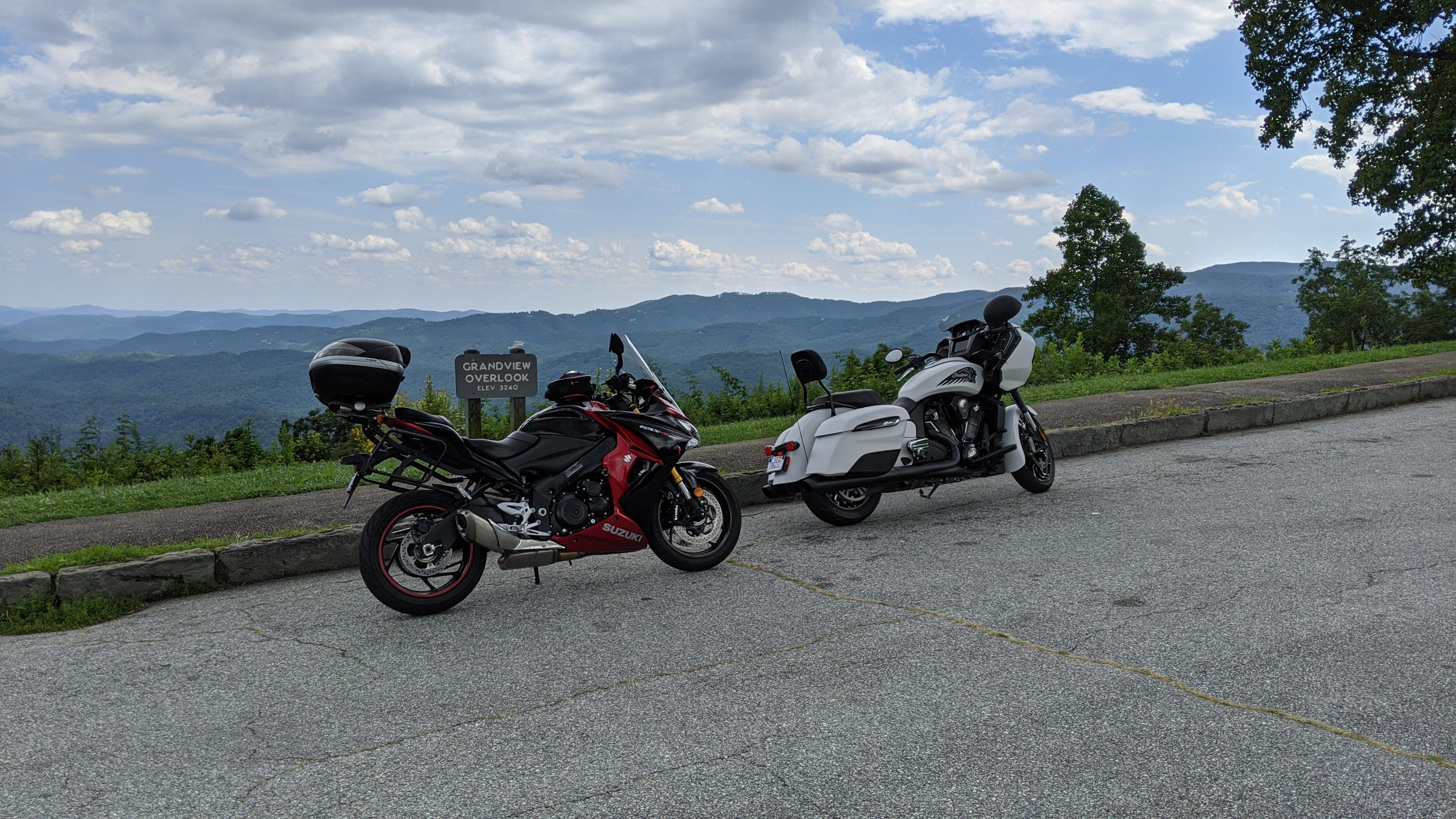 Out on the Blue Ridge Parkway, near Blowing Rock ., NC r/bikesgonewild