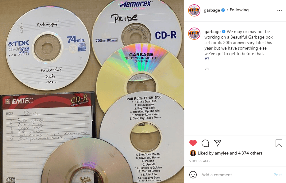 Beautiful Garbage 20th Anniversary box set confirmed to be coming