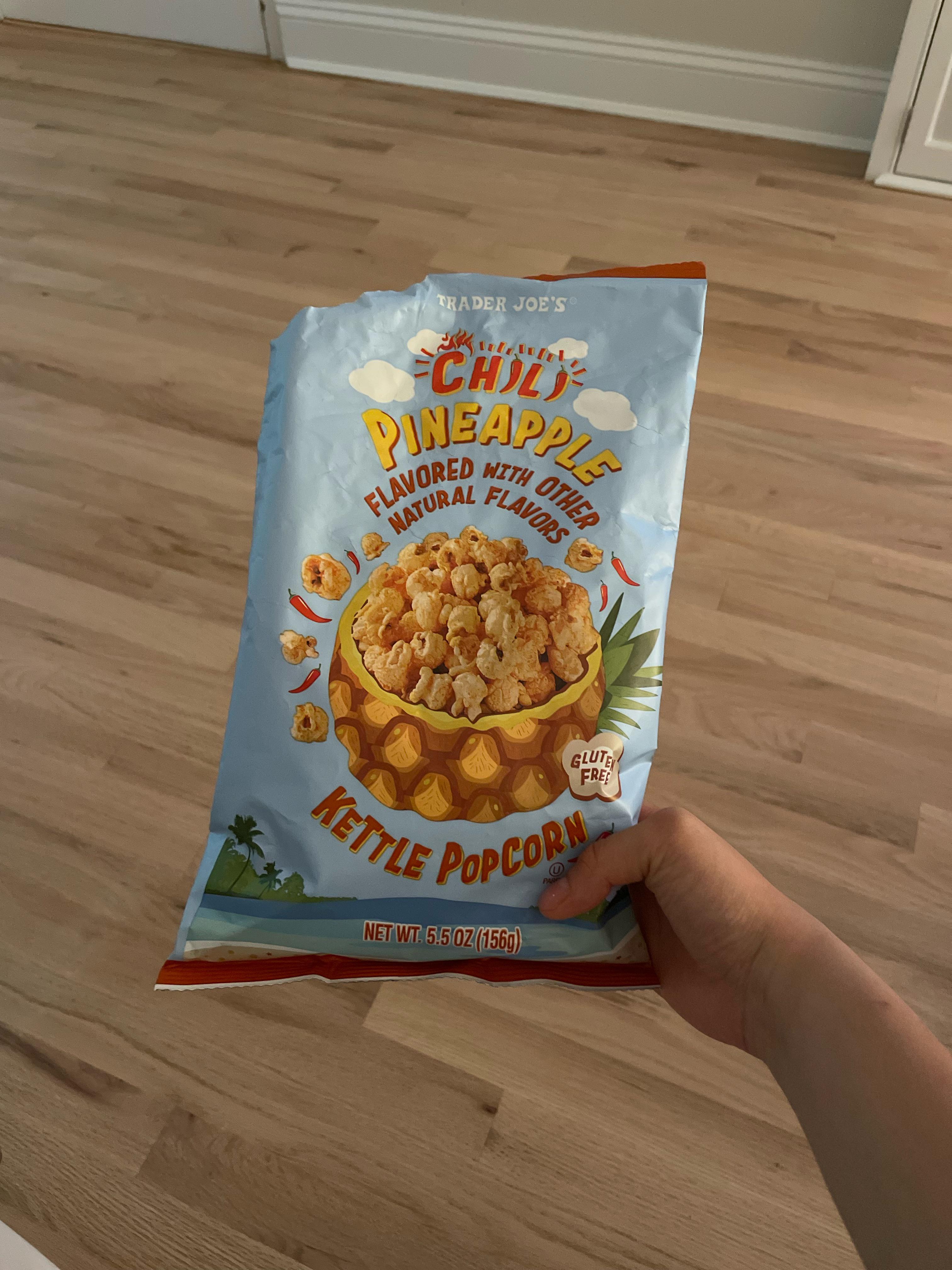 Chili pineapple kettle corn is so addictive 🤤 traderjoes