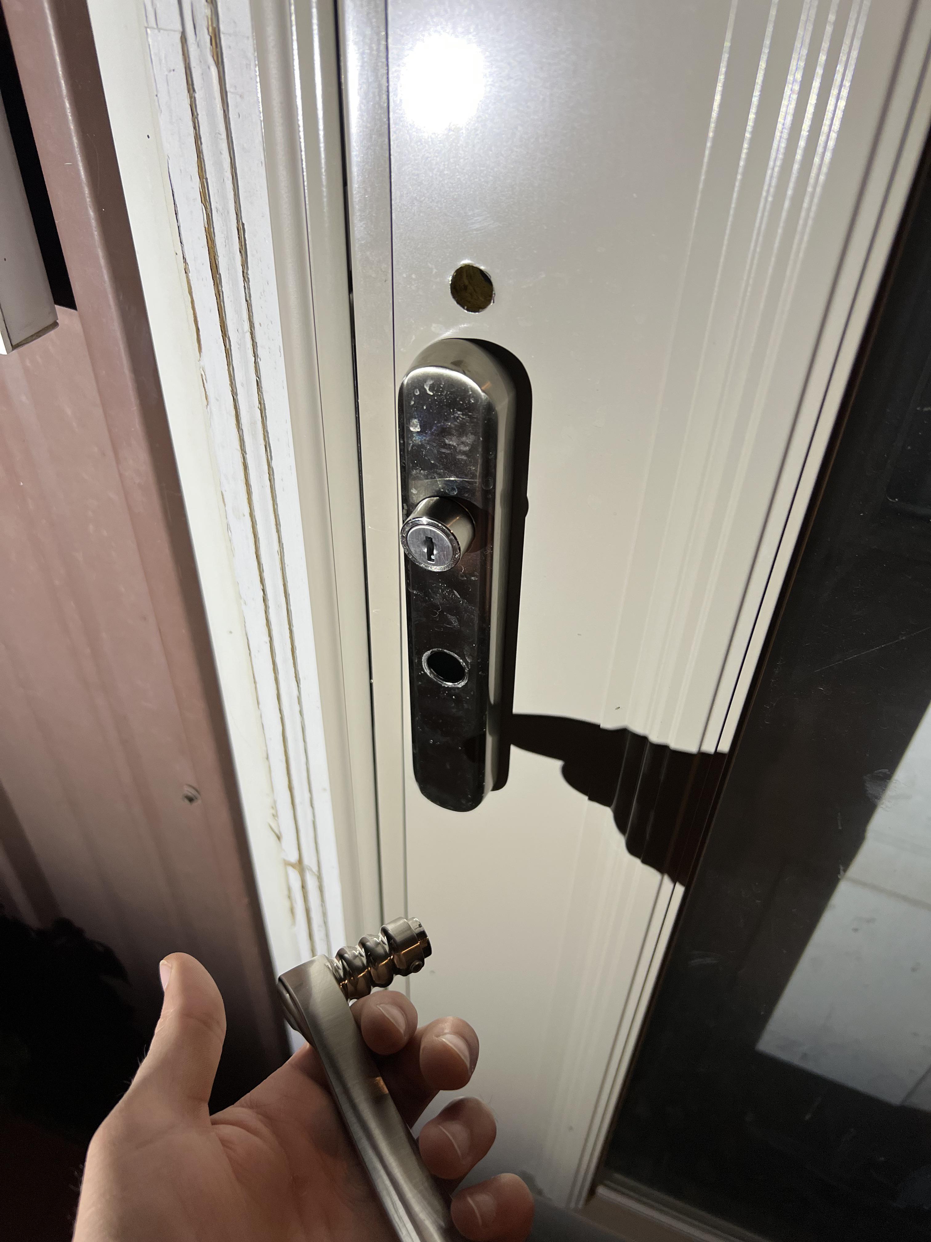 Handle fell off to the only door I can access. Inside lies the