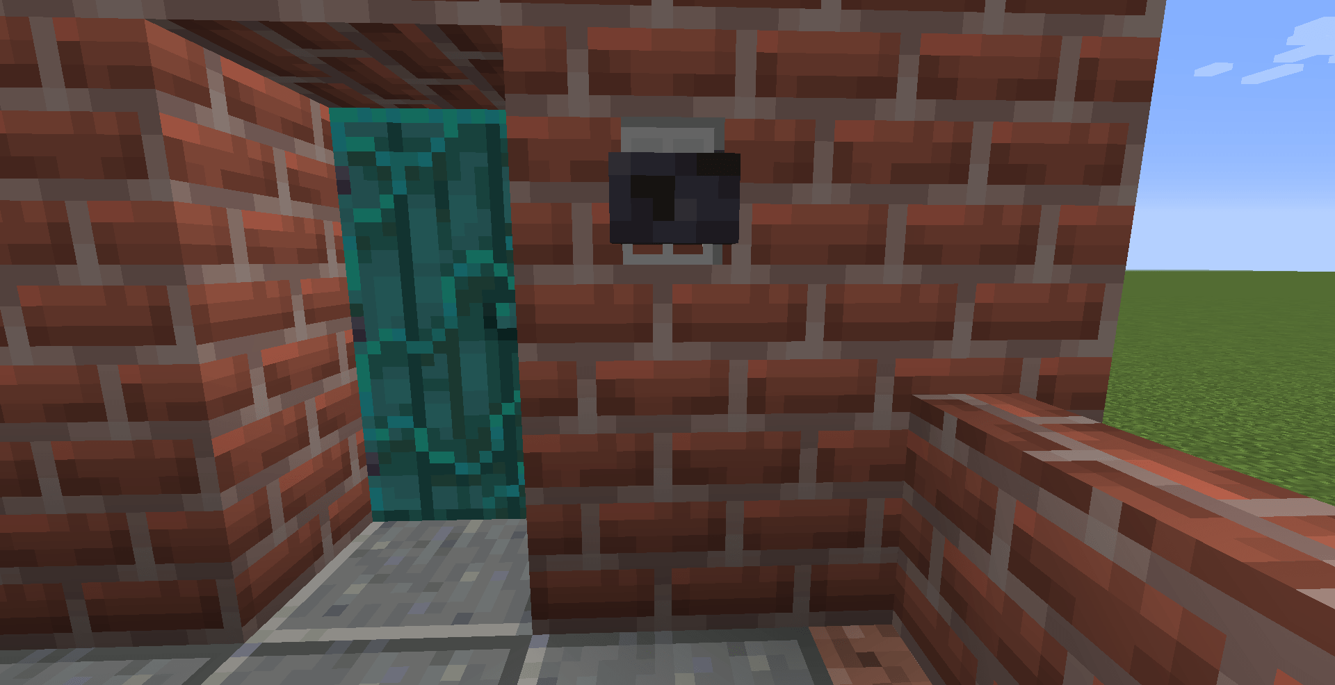 Little Doorbell or access thingy in minecraft using invisible item