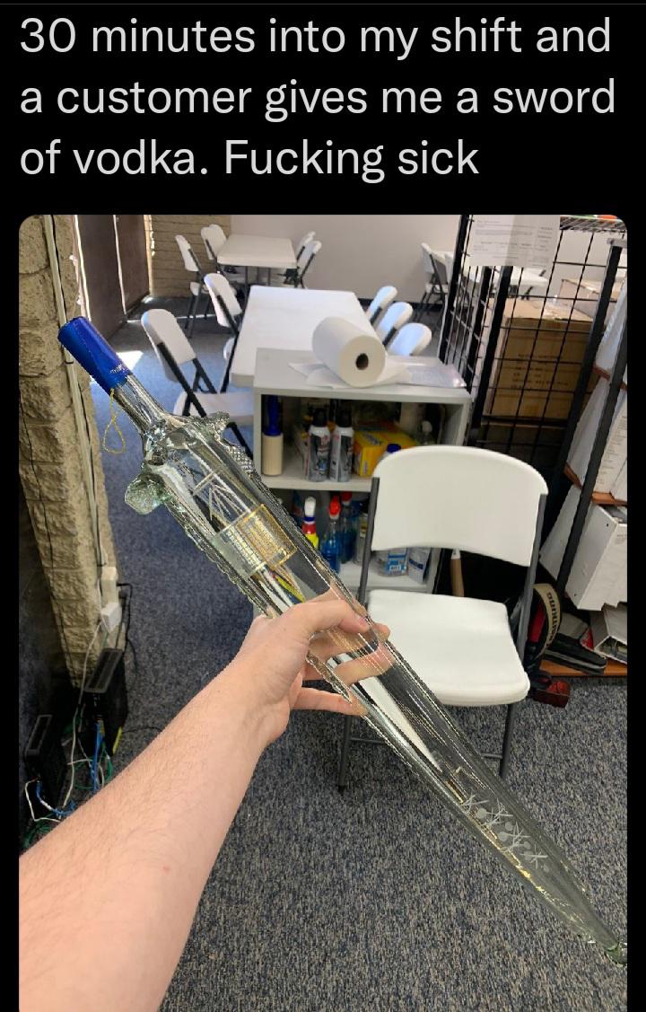 The Sword Of Vodka [148 ATK] [Naturally Disinfects and Cleans wounds