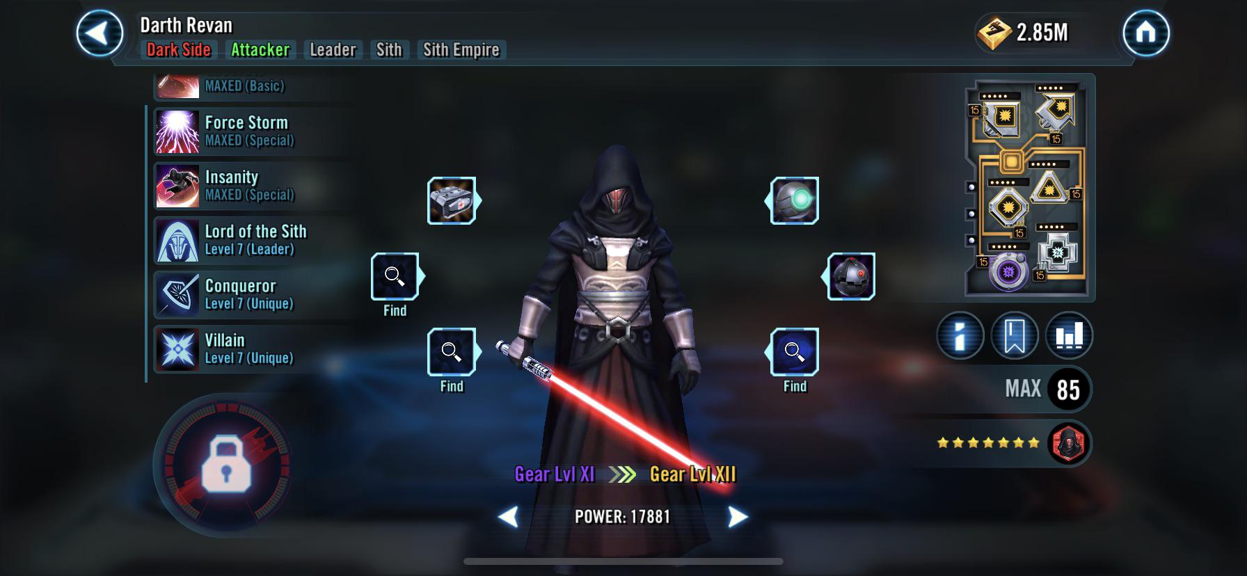 Just starting the dark side event for Darth Malak which ability should
