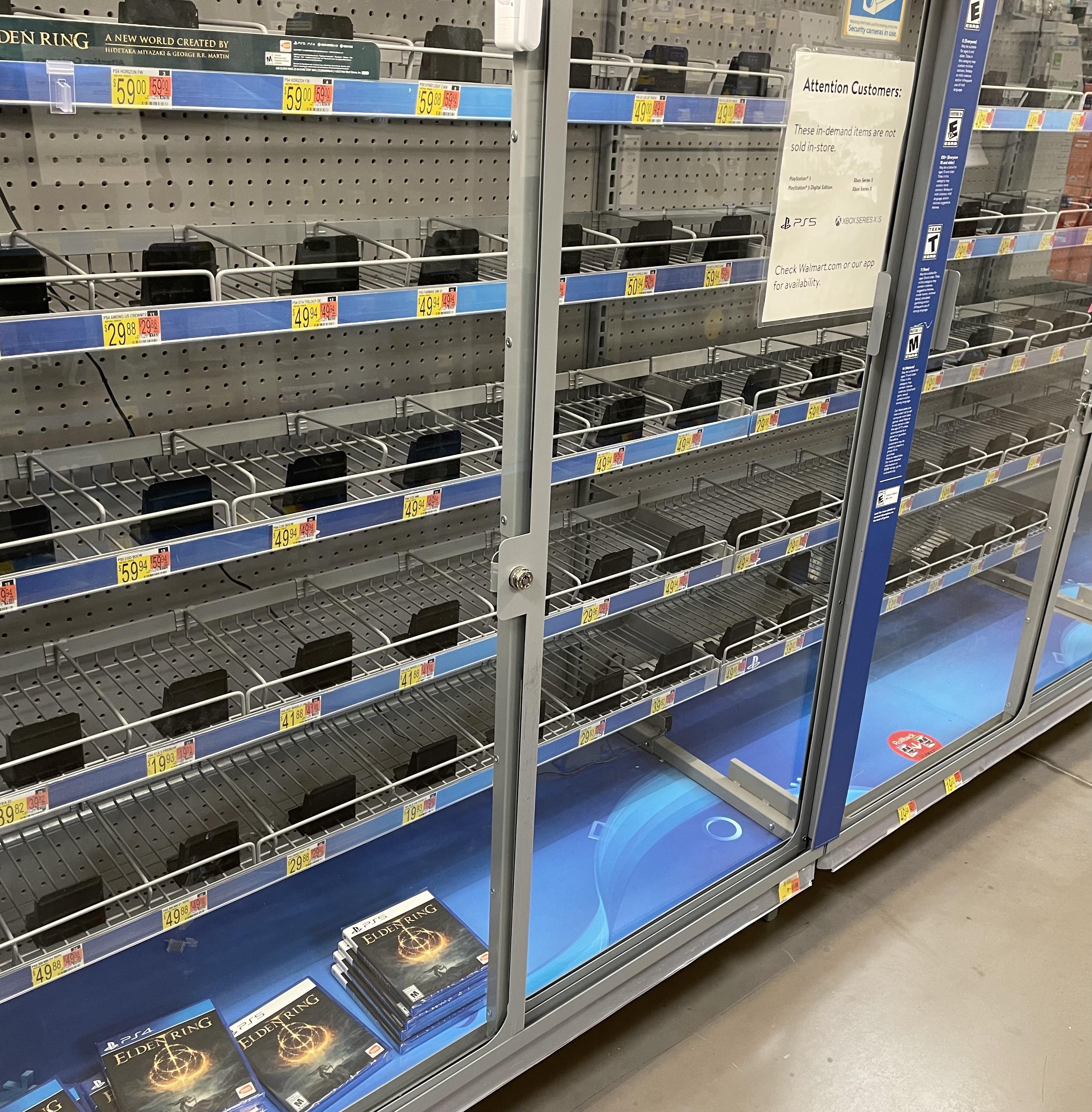 The PS4/PS5 selection at our local Walmart. r/gaming