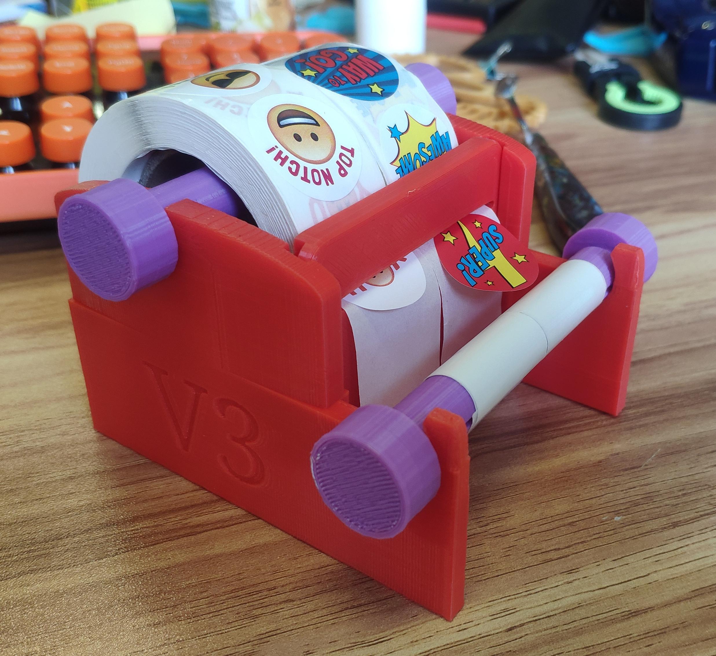 My first 3D design a sticker dispenser desktidy. r/3Dprinting