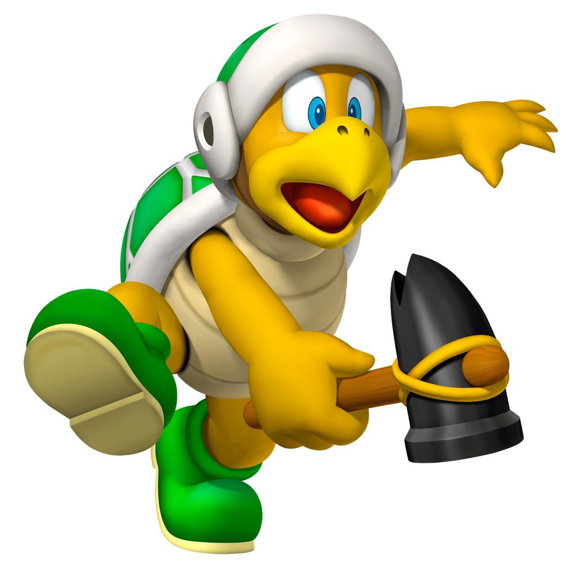 Hammer bro as a character, special item is the hammer that he throws