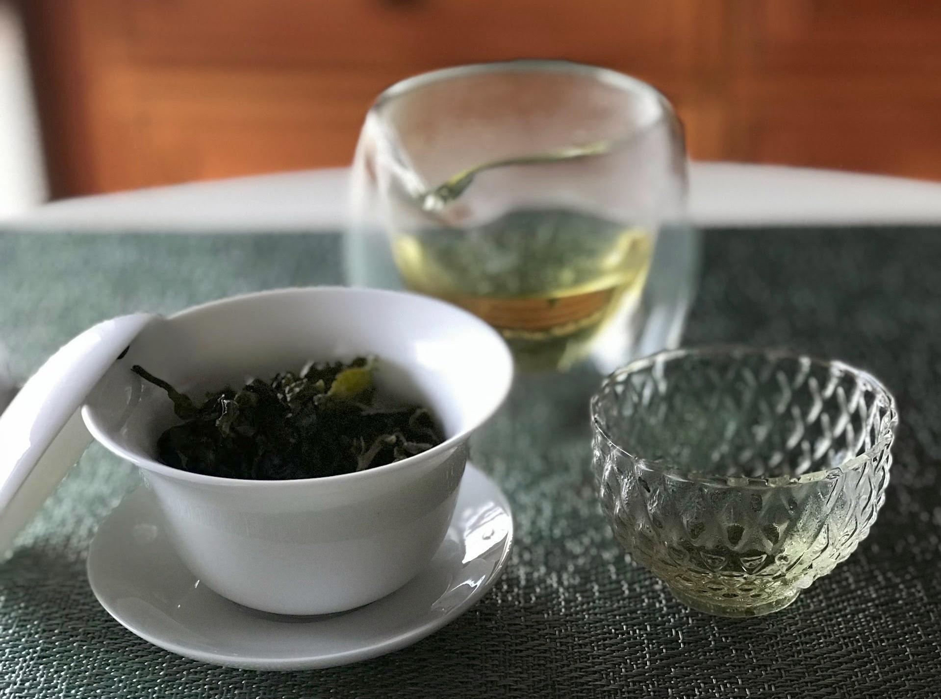 Brewed Jin Xuan Milk Oolong in my first gaiwan! It's surprisingly quite