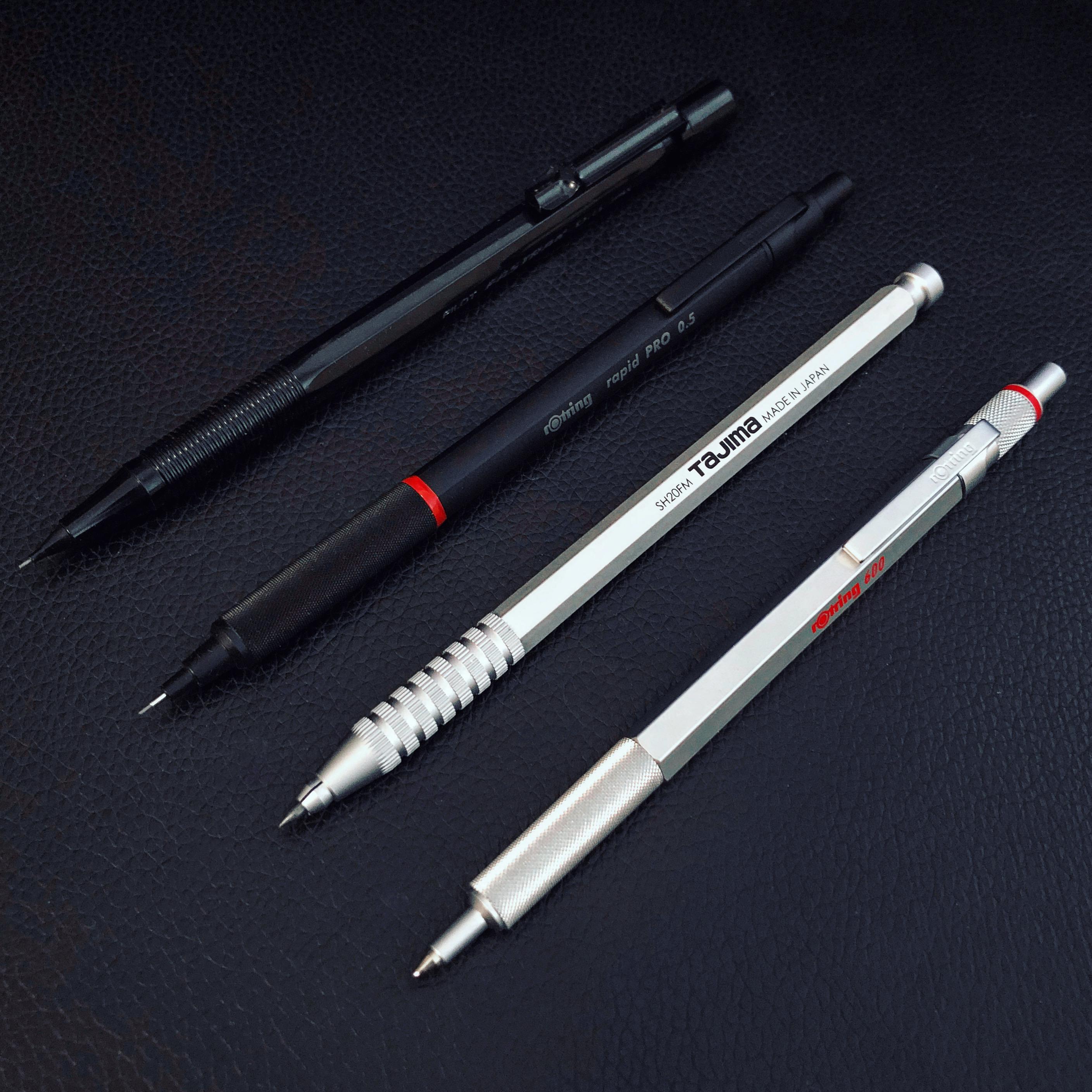 Today's haul Pilot Fastrak 0.5, rOtring Rapid Pro 0.5, Tajima SH20FM