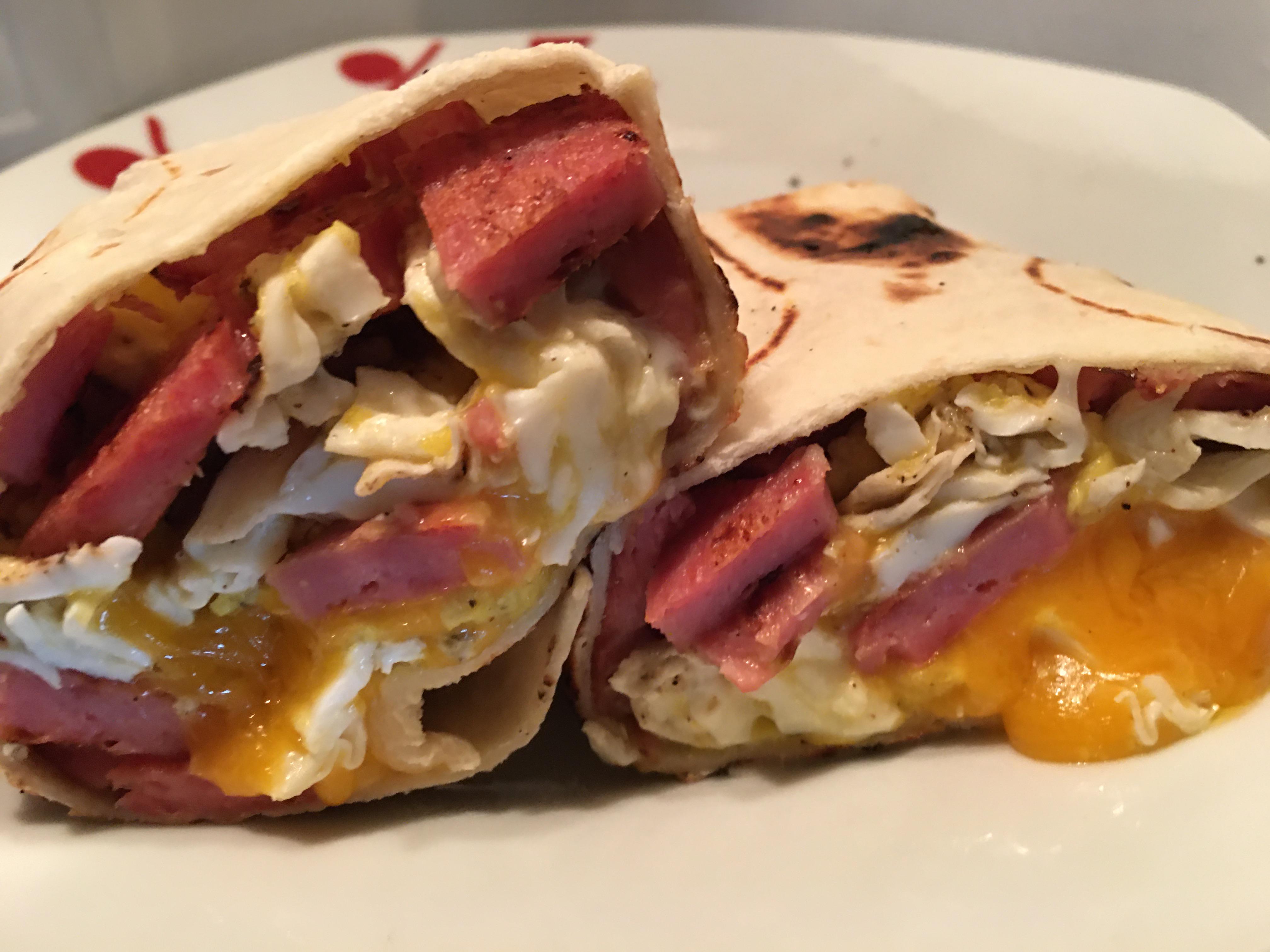 SPAM, egg, and cheese burrito shittyfoodporn