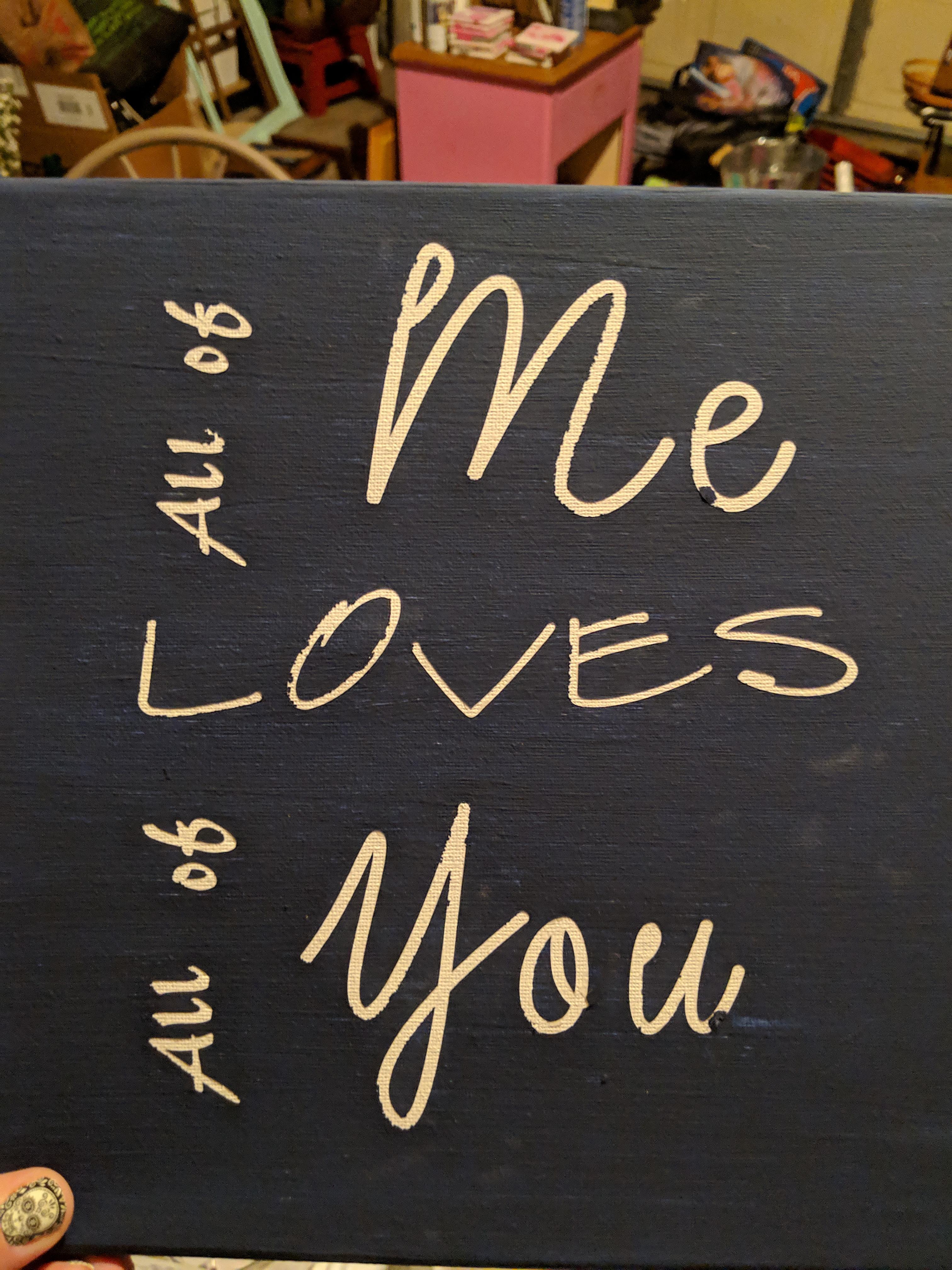 Help! I used vinyl on canvas and painted over the lettering to make my