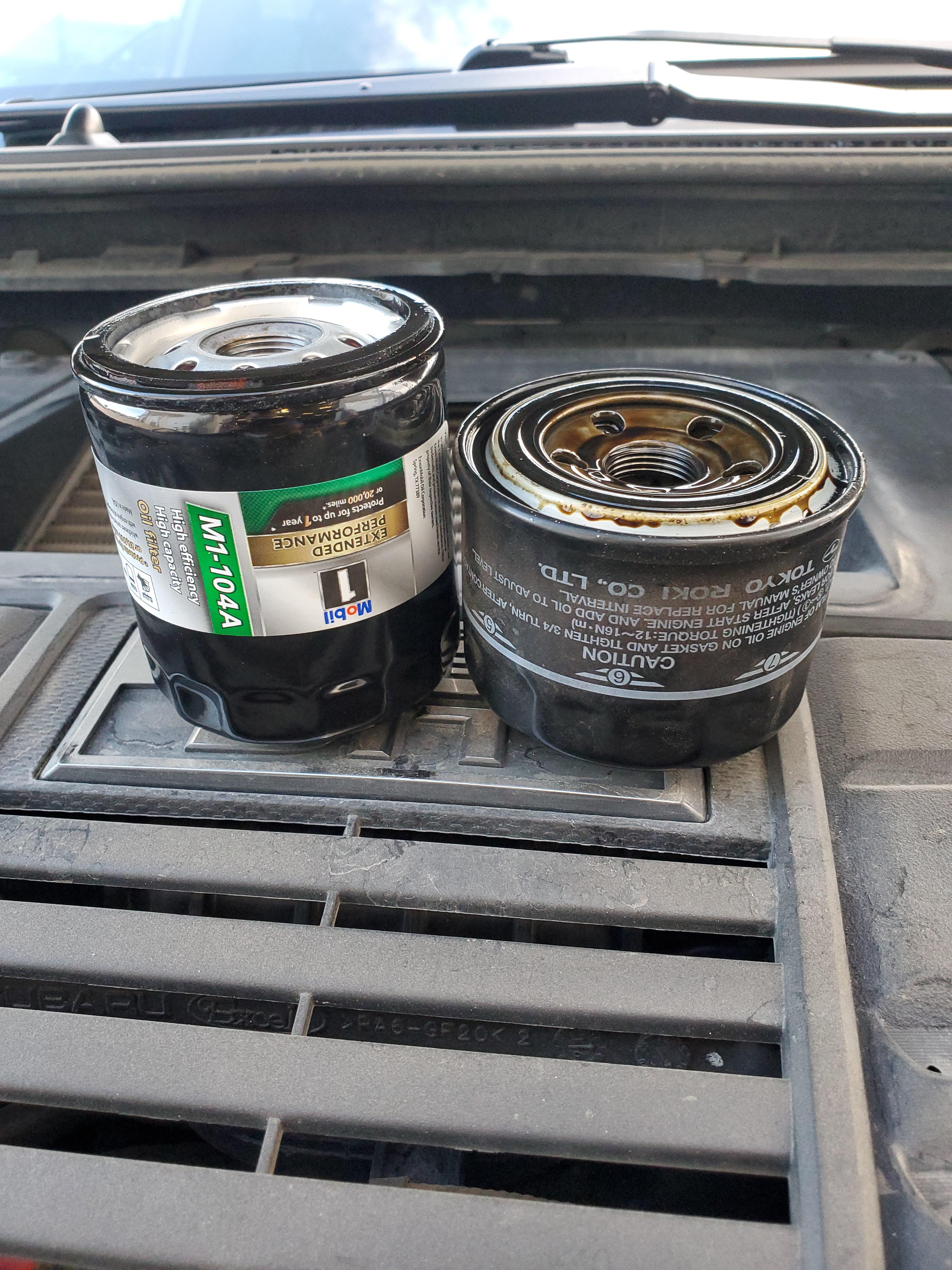 Oil Change. New filter is a little taller. Not as wide but still fit