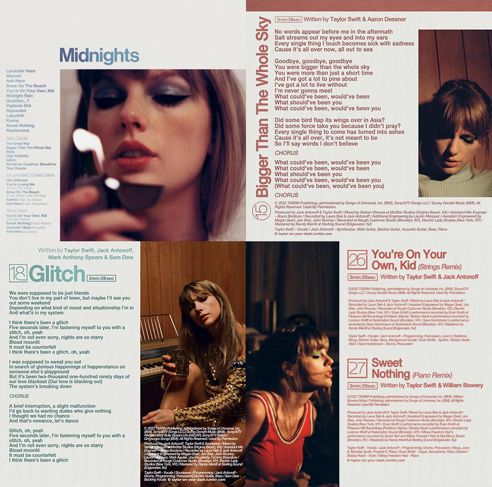 Made a Midnights Digital Booklet (all 29 songs version) r/TaylorSwift