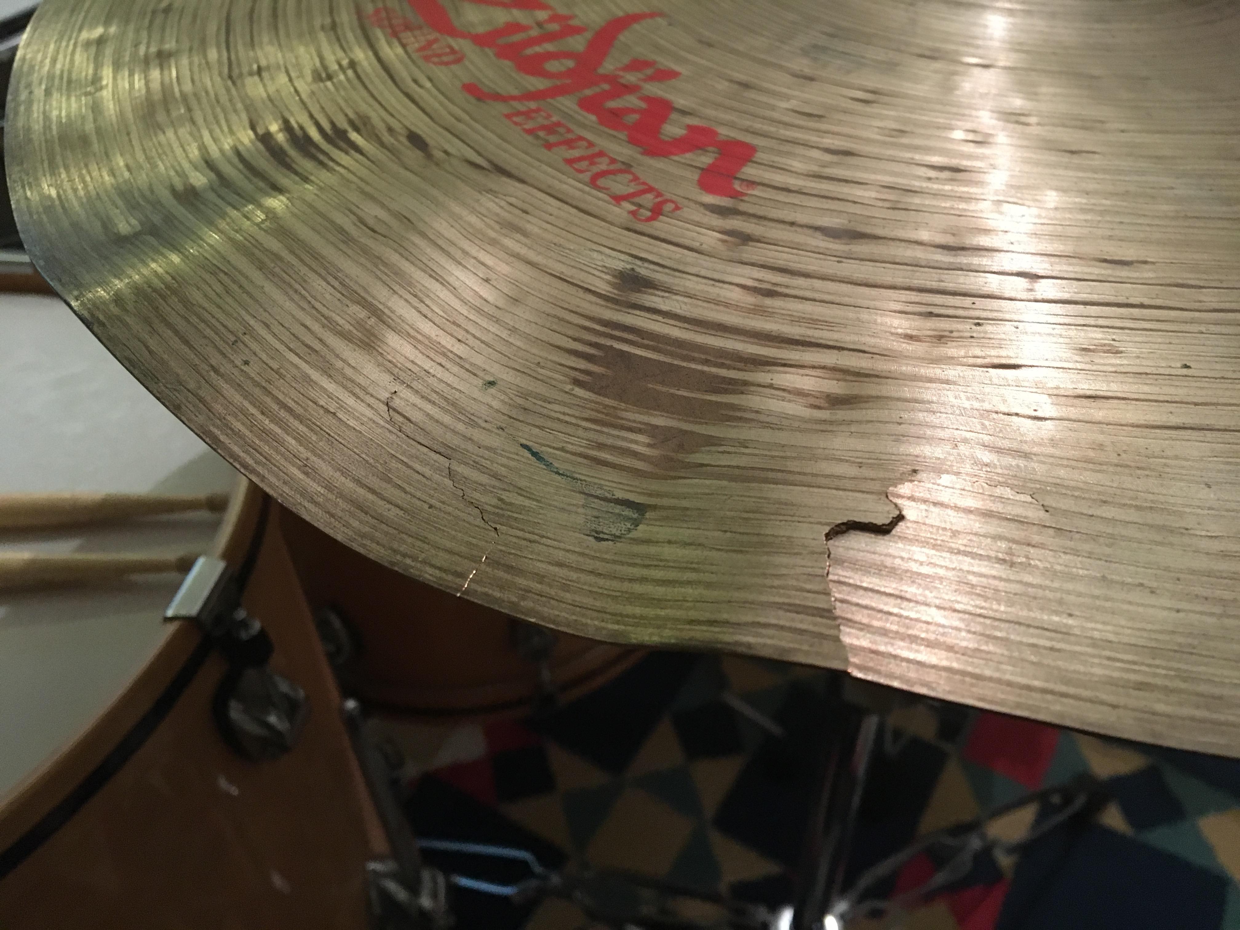 What to do about a cracked cymbal r/drums