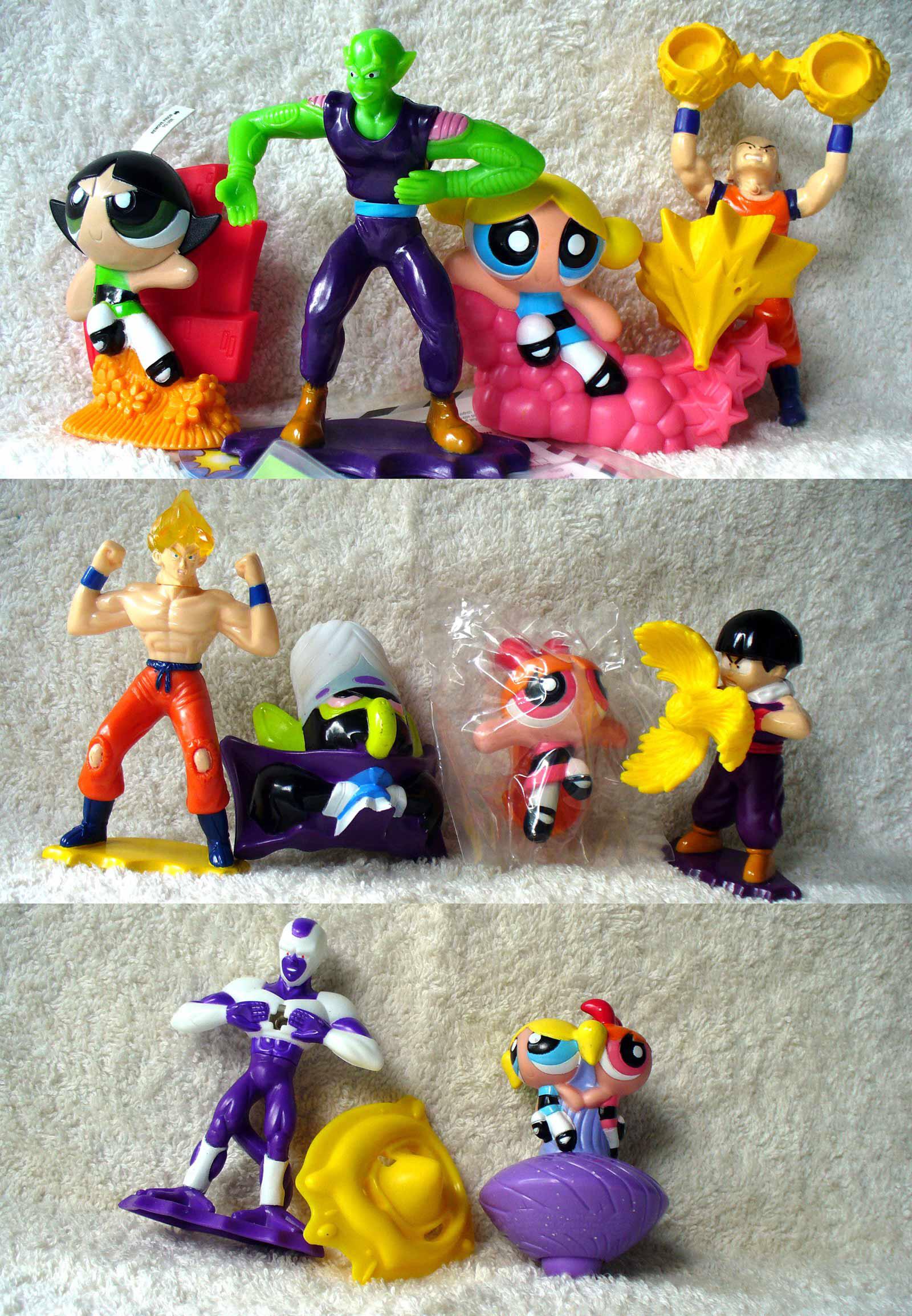 Burger King Powerpuff Girls and Dragon Ball Z toys. (2002) r/nostalgia