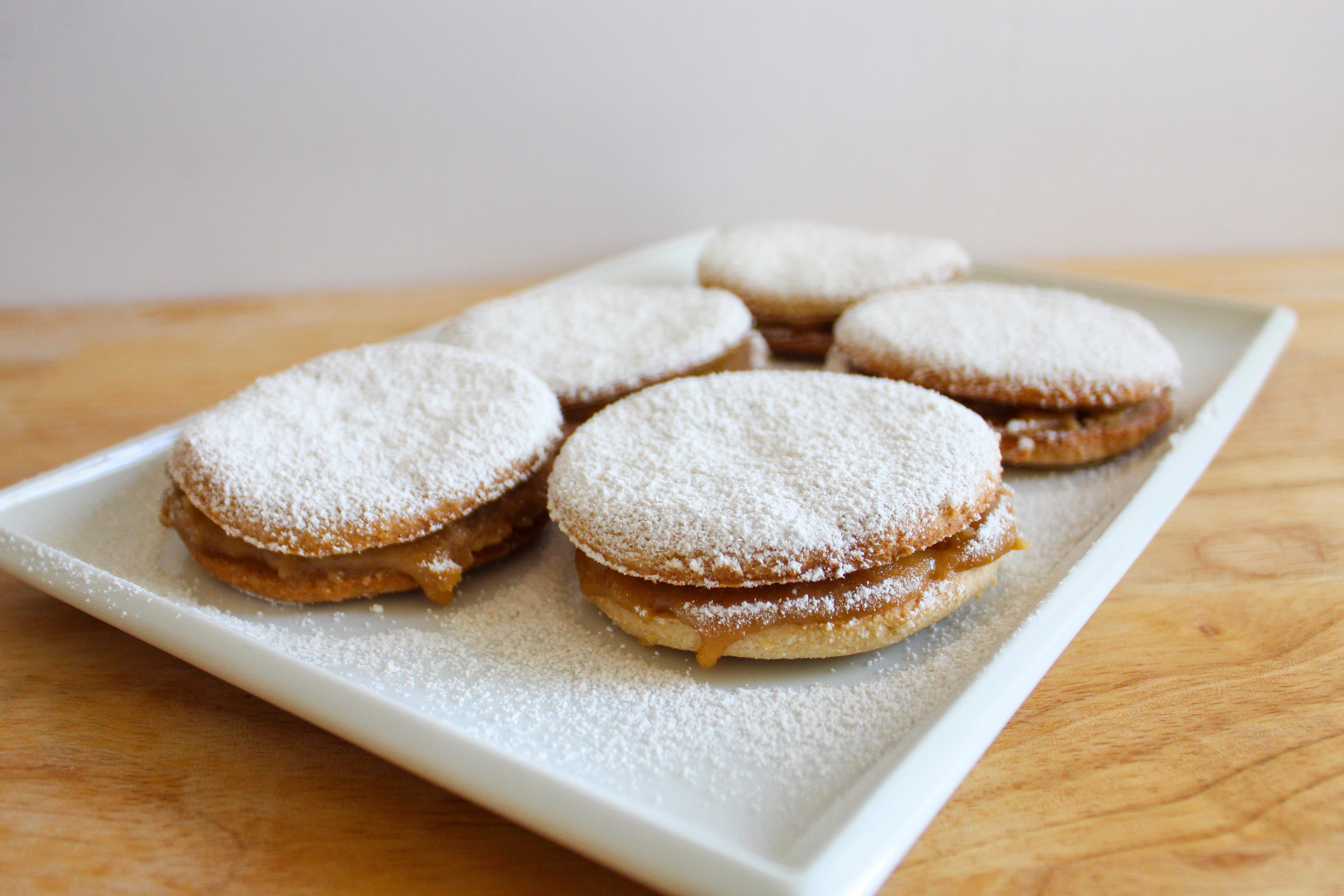 I made gluten free vegan alfajores with dulce de leche. Recipe is on
