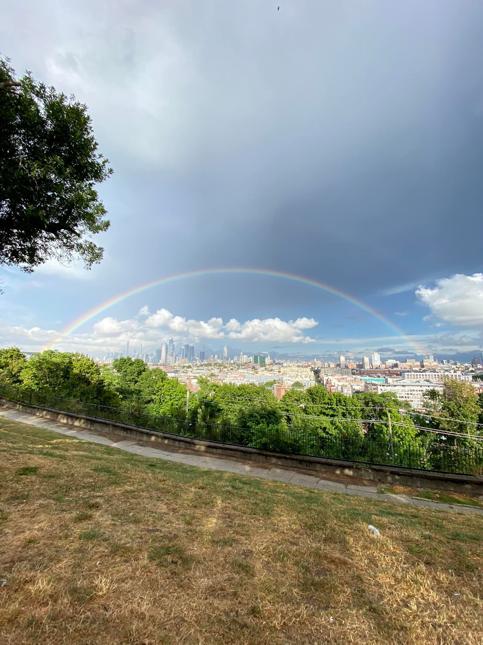 Rainbow View from Riverview Fisk Park (Credit Alex Dra) r/jerseycity
