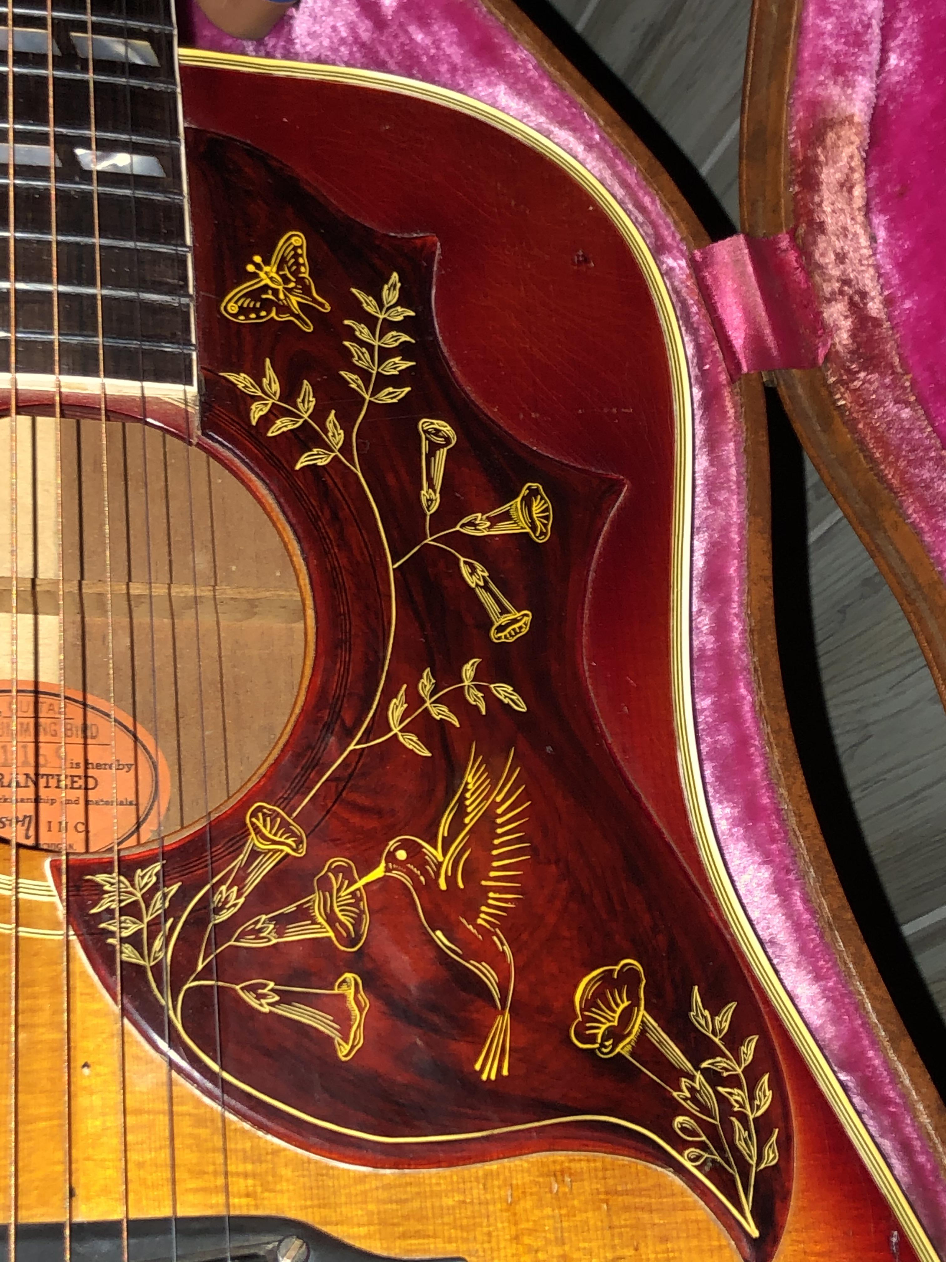 The original pickguard on my 1963 Gibson Hummingbird. r/guitars