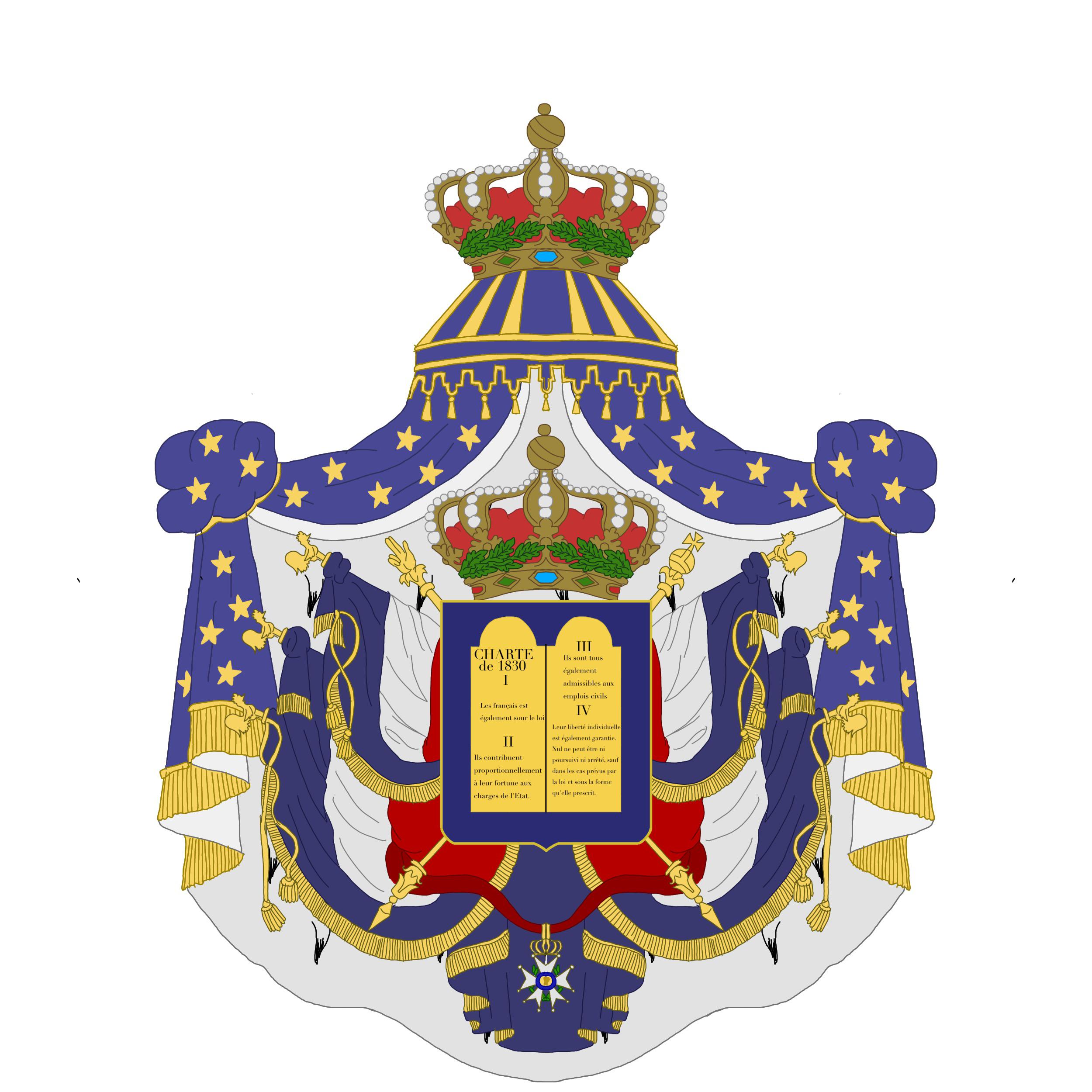 Emblazoned coat of arms of France in the 1830’s r/heraldry