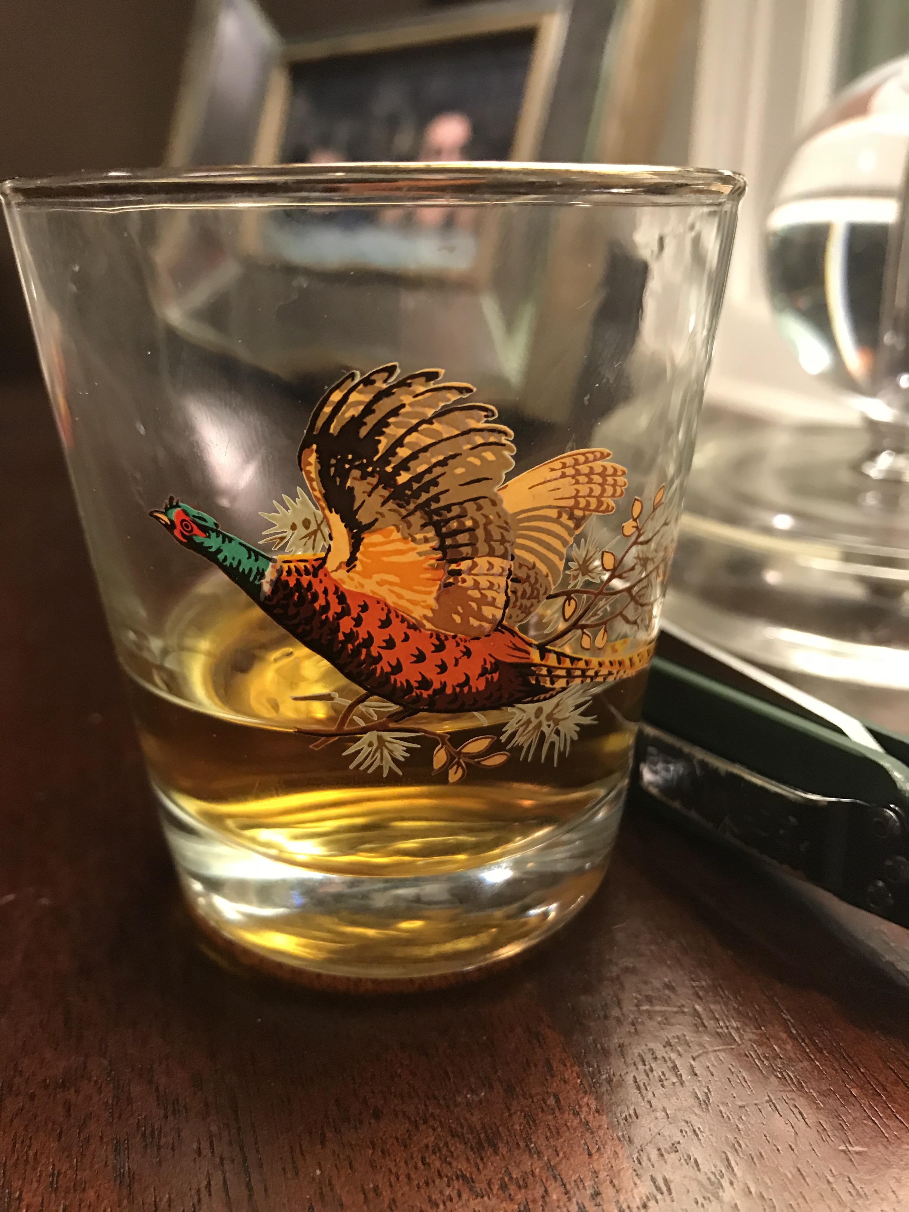 Whiskey glasses my wife got me for out 14th. Some Basil Hayden’s for