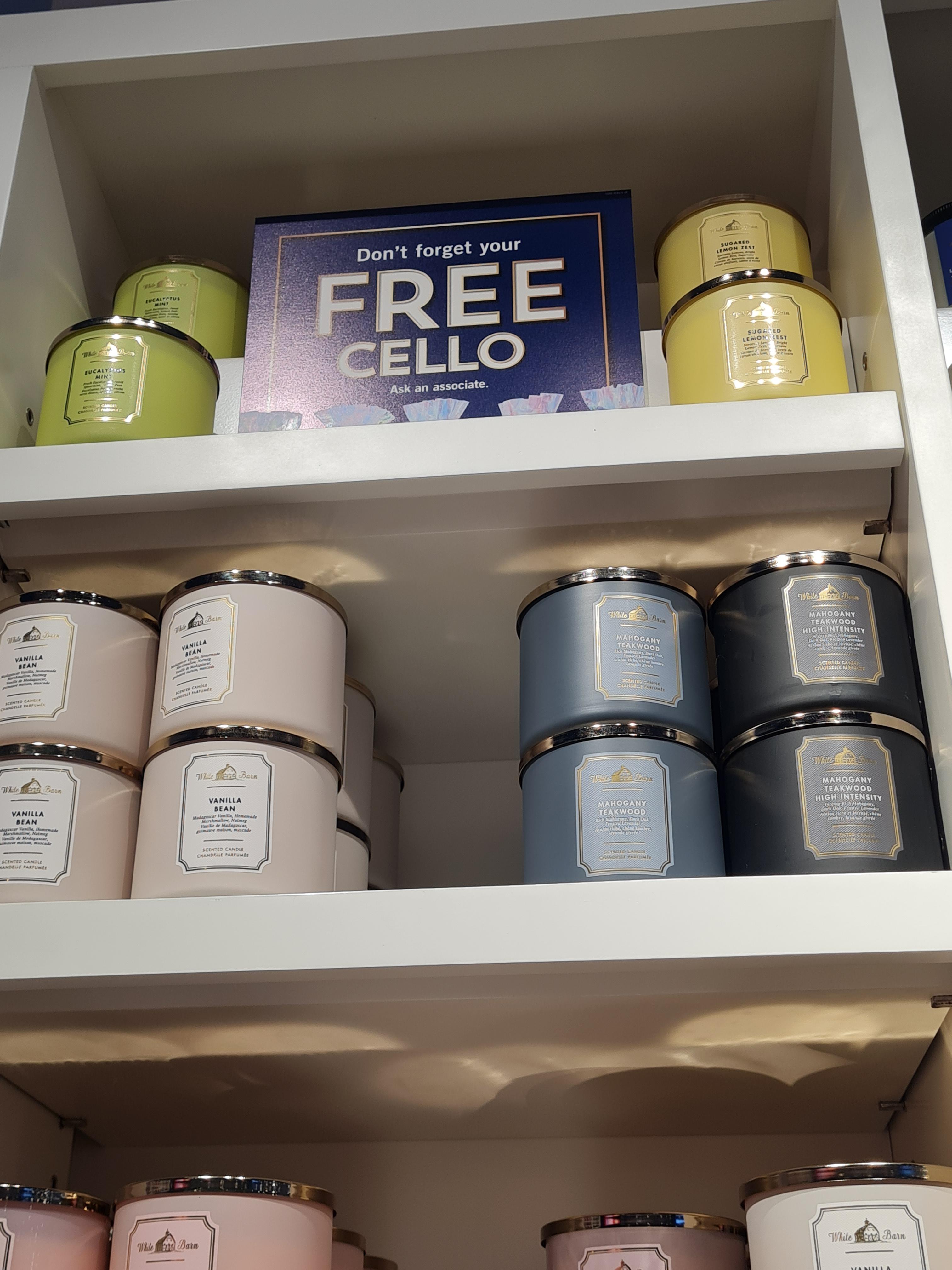 Sale at Bath & Body Works! FREE CELLO! r/lingling40hrs