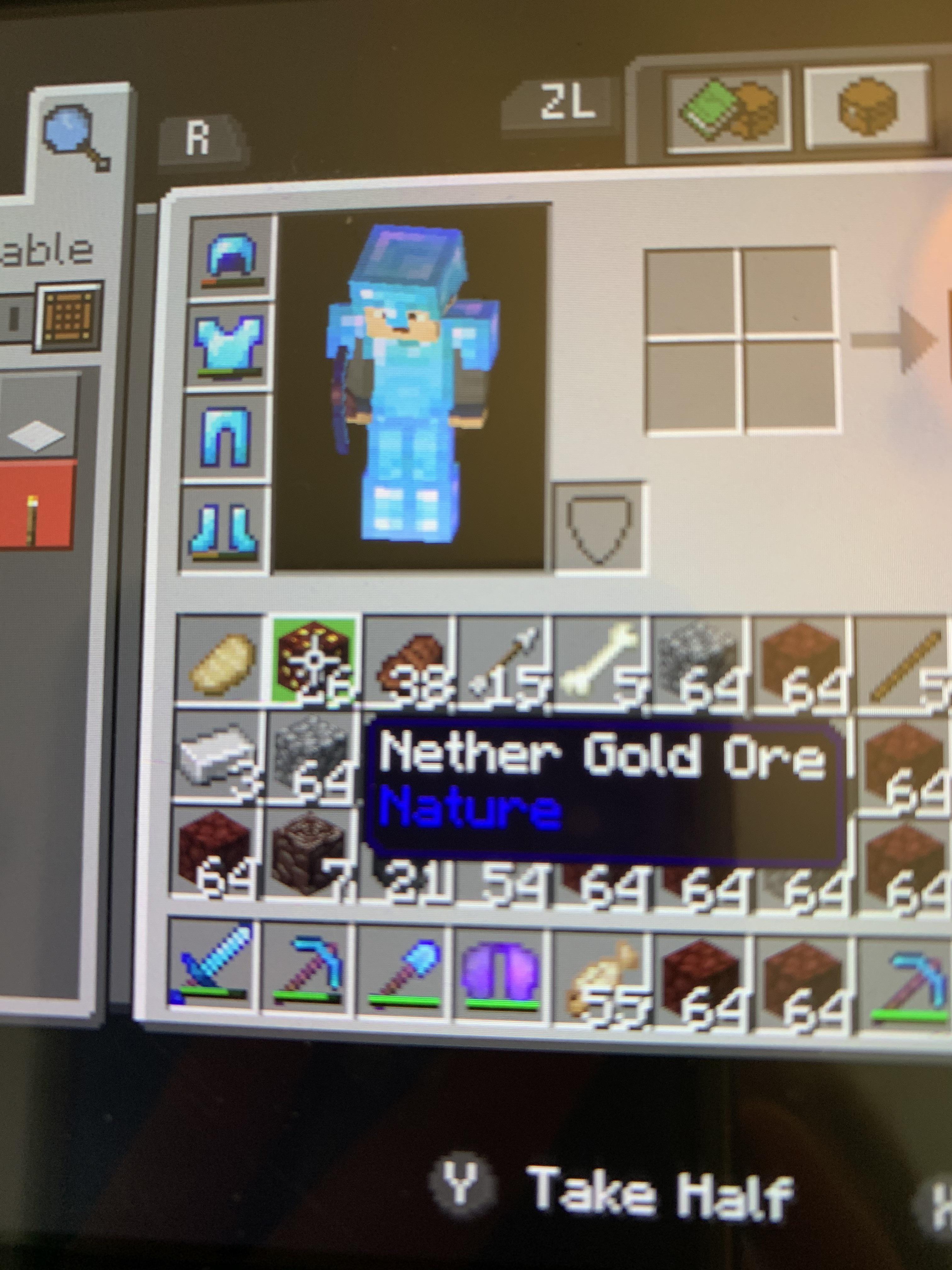 Tip Use silk touch on your pickaxe when mining Nether Gold Ore to save