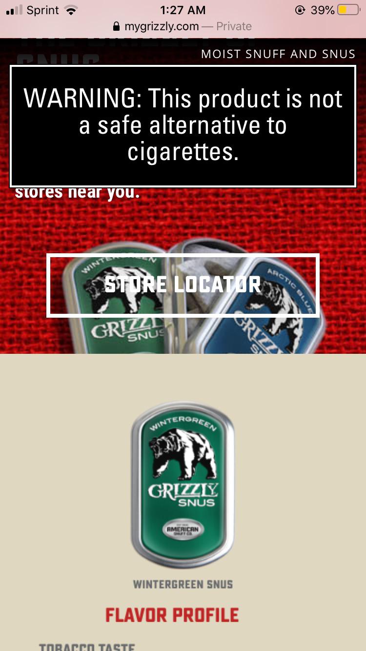 Grizzly snus! Got a big coupon in the mail for it. Wintergreen and