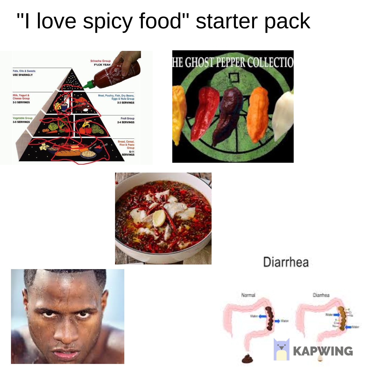 "I love spicy food" starter pack r/starterpacks