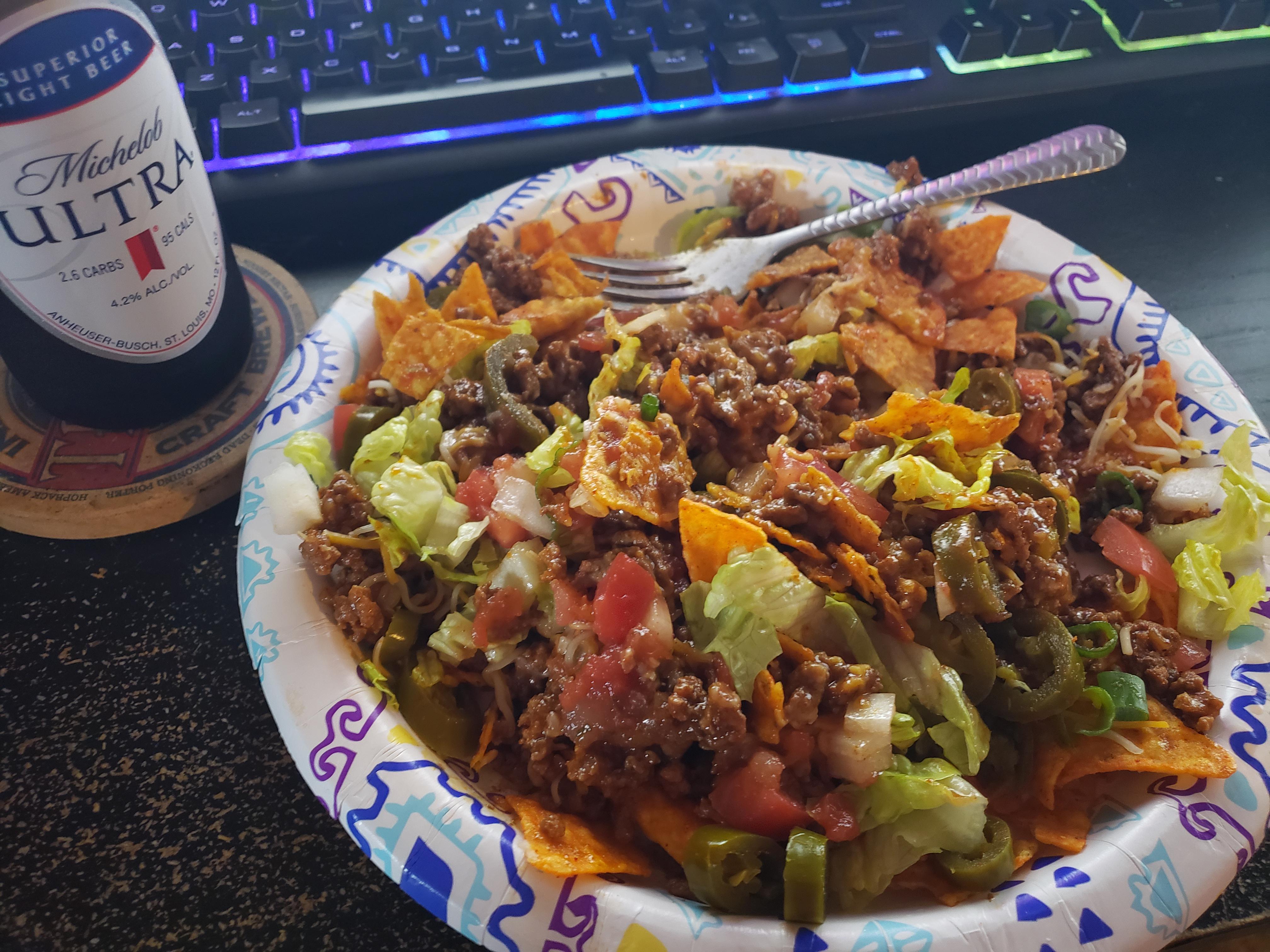 Taco salad but with nacho cheese doritos r/shittyfoodporn