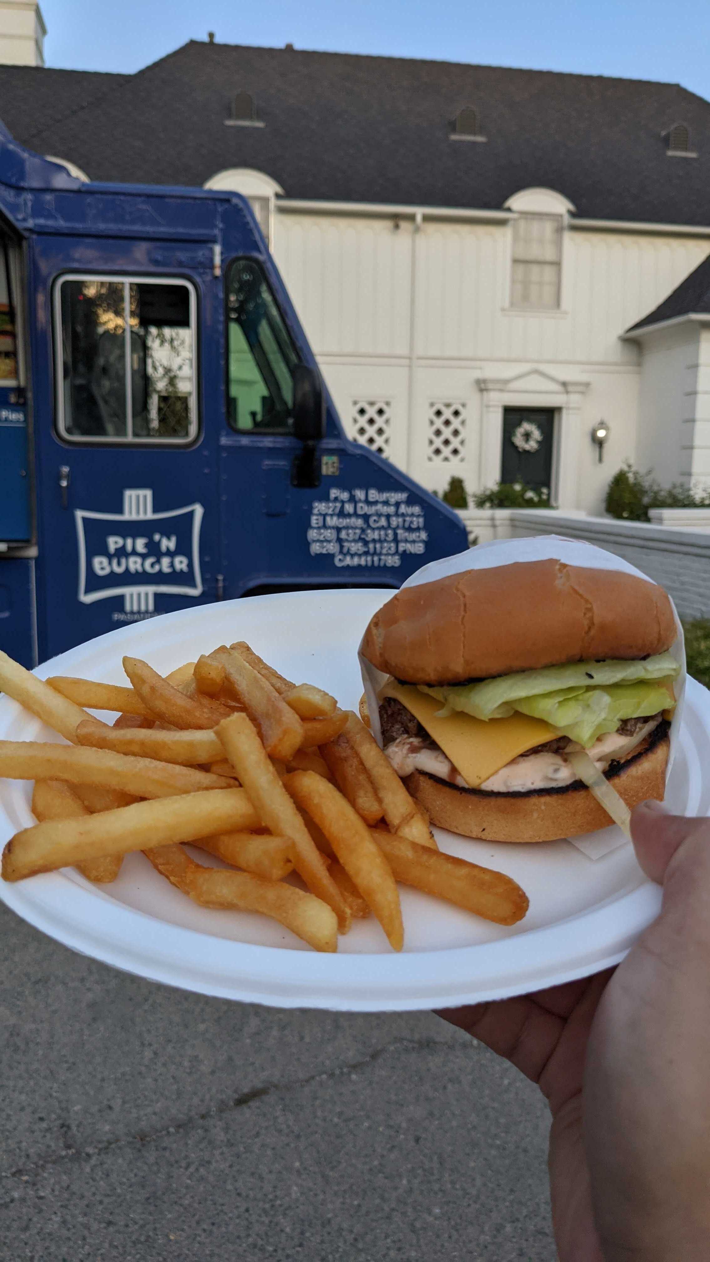 Cheeseburger and Fries Pie 'n Burger (sorry, no pictures of the pies