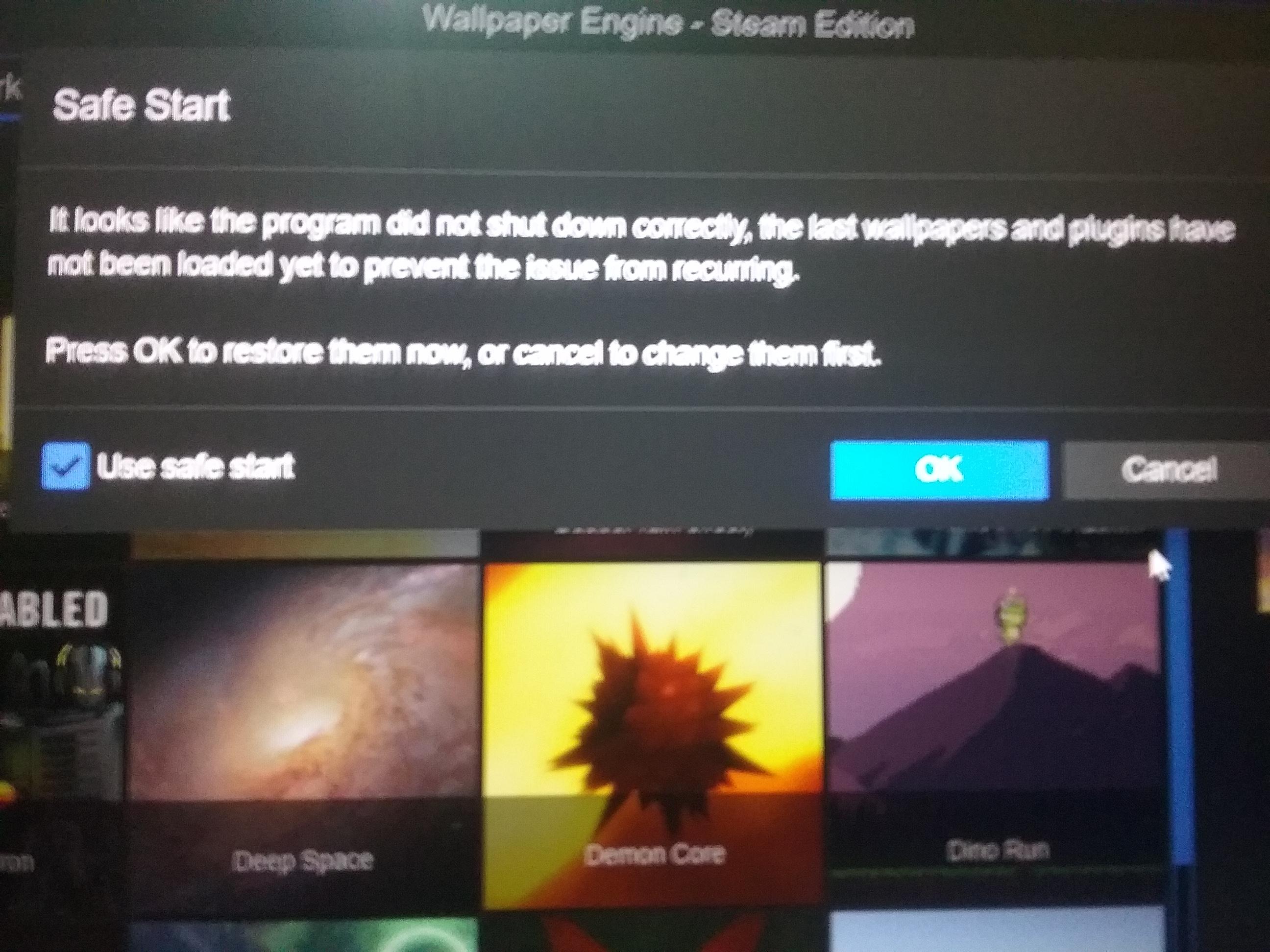 Why does this appear everytime i turn on my pc? r/wallpaperengine