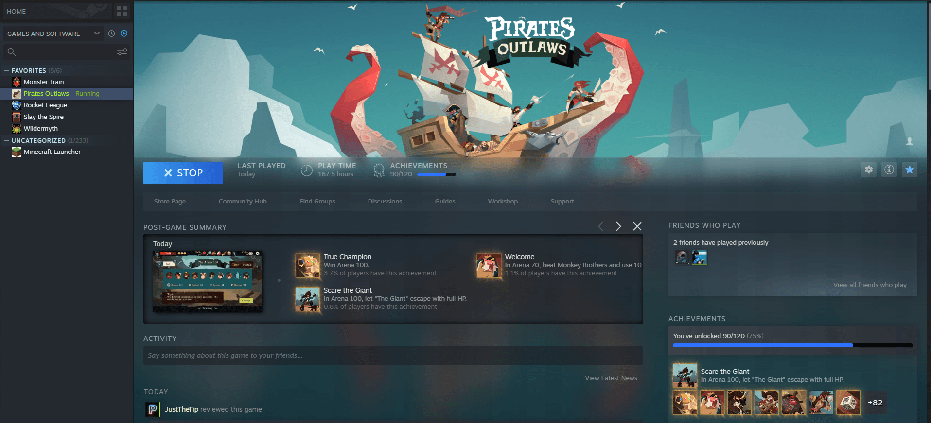 Achievement hunting 75 complete r/PirateOutlaws