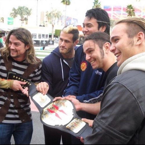 Kazuchika Okada, Young Bucks, Alex Shelley, and Brian Kendrick from
