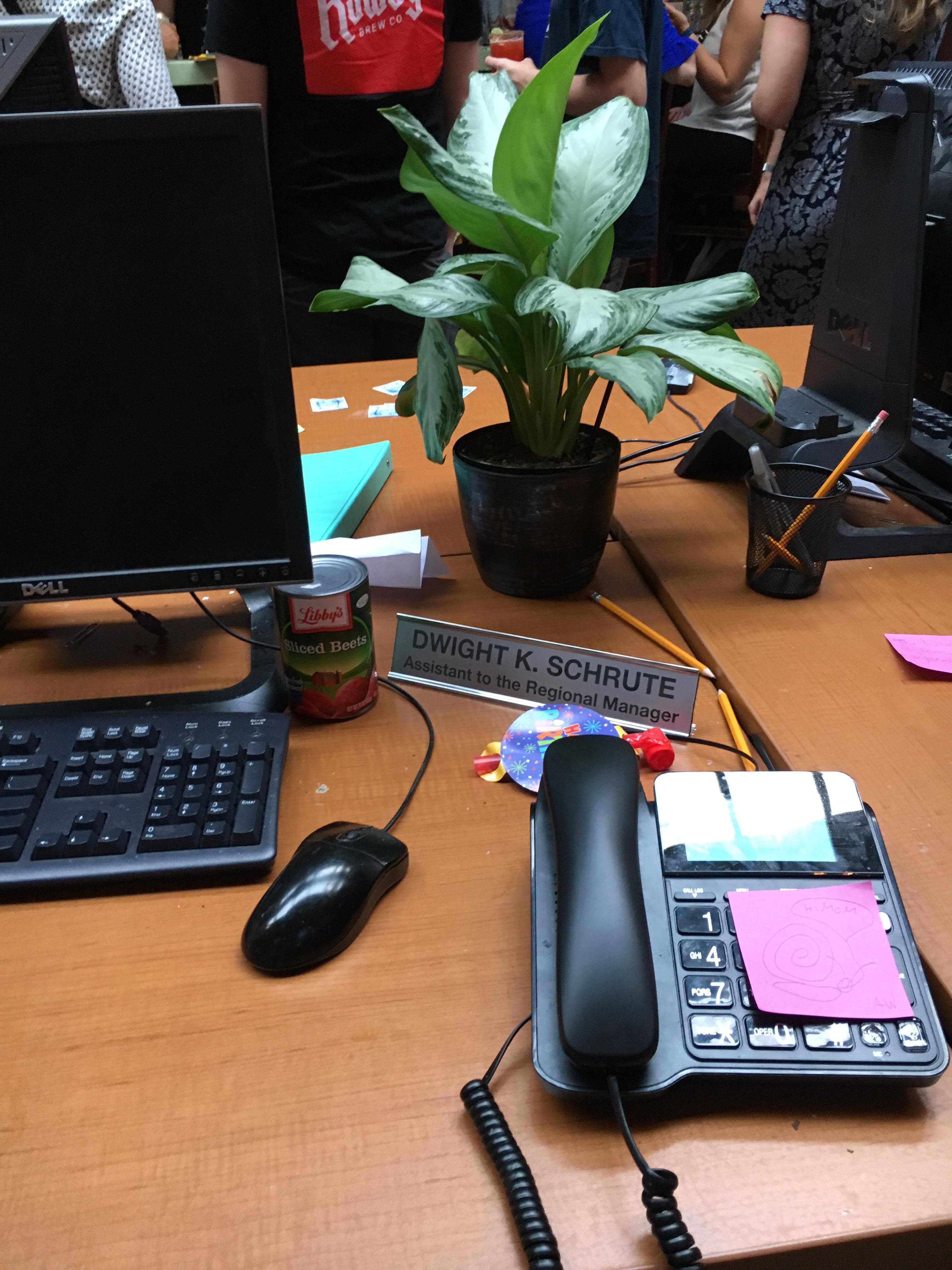 Got to visit Dwight’s desk at The Office popup bar at Replay in