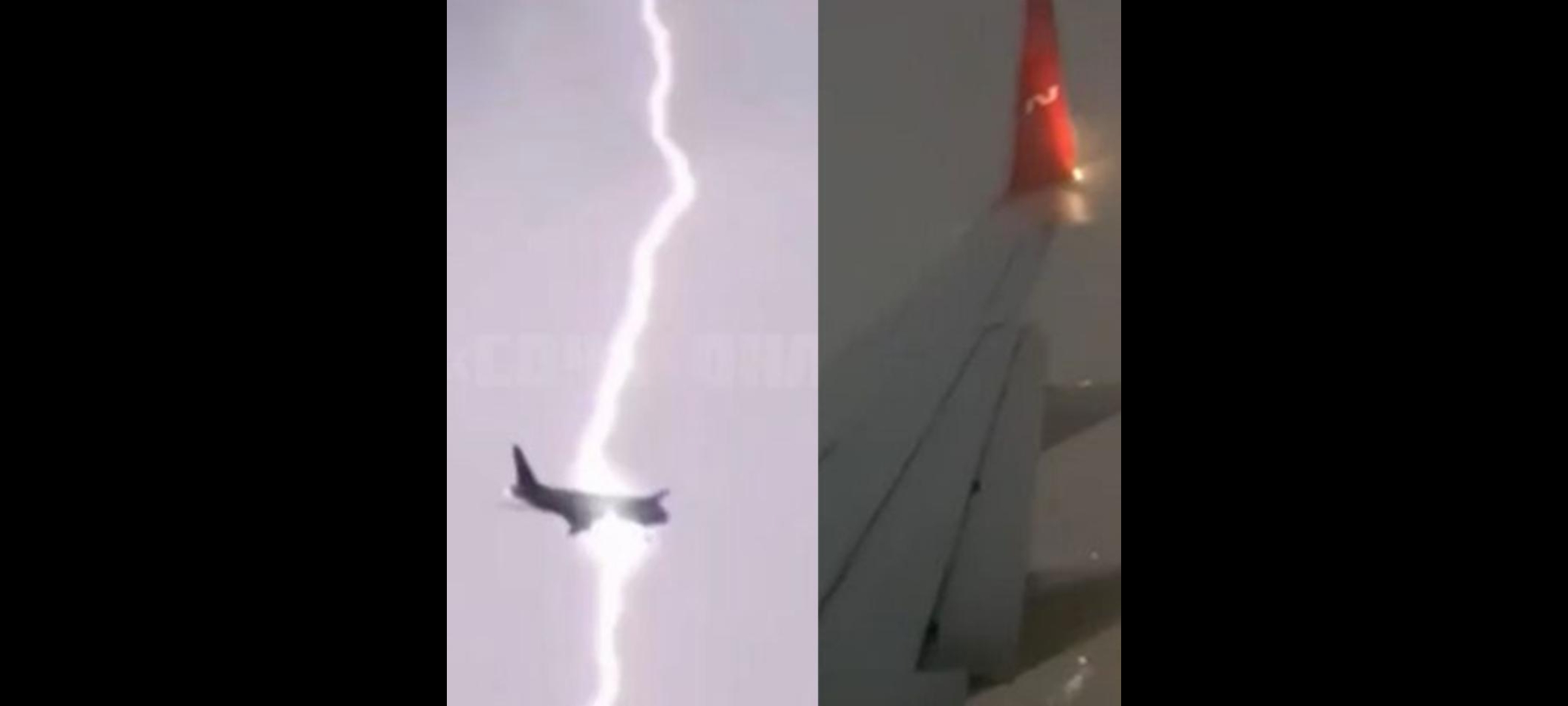 828 IS REAL The moment lightning strikes a plane, screams of